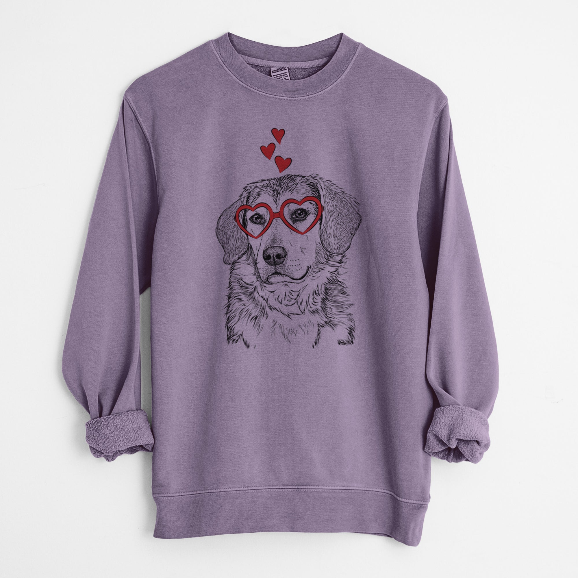 Valentine Gunner the Beagle Mix - Unisex Pigment Dyed Crew Sweatshirt