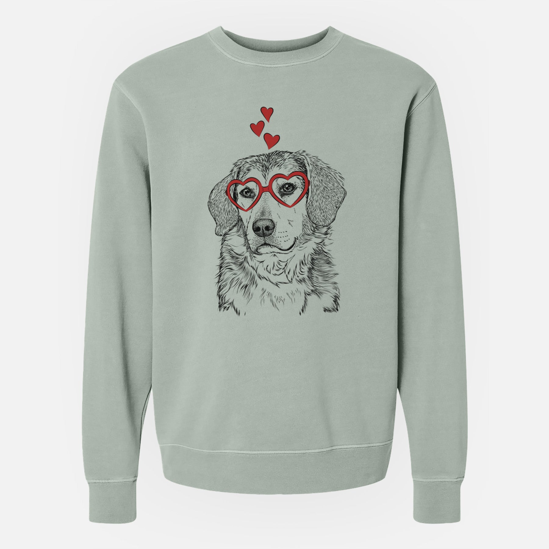 Valentine Gunner the Beagle Mix - Unisex Pigment Dyed Crew Sweatshirt