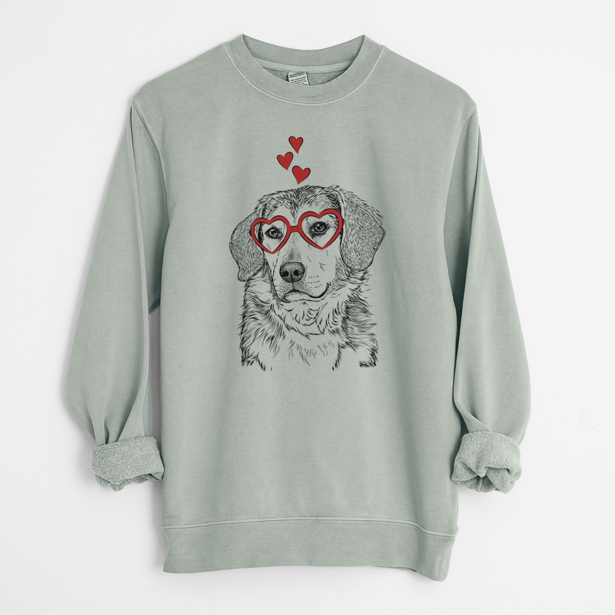 Valentine Gunner the Beagle Mix - Unisex Pigment Dyed Crew Sweatshirt