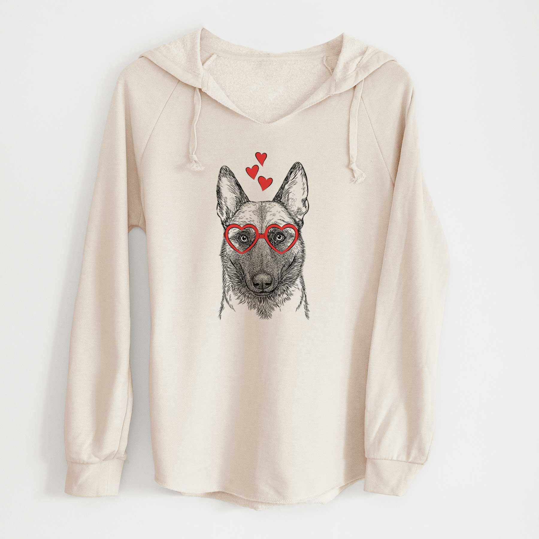 Valentine Gunther the Belgian Malinois - Cali Wave Hooded Sweatshirt