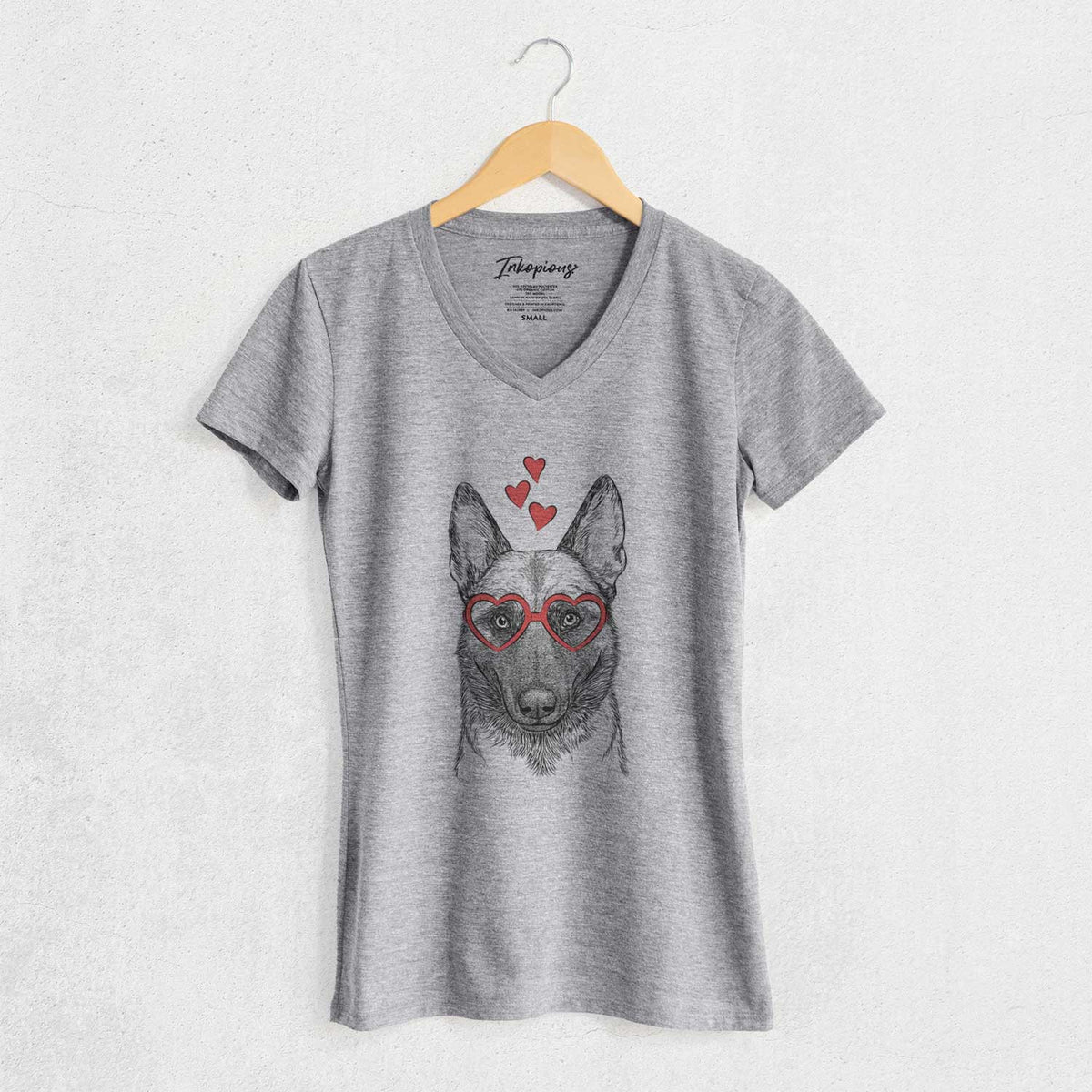 Valentine Gunther the Belgian Malinois - Women's V-neck Shirt