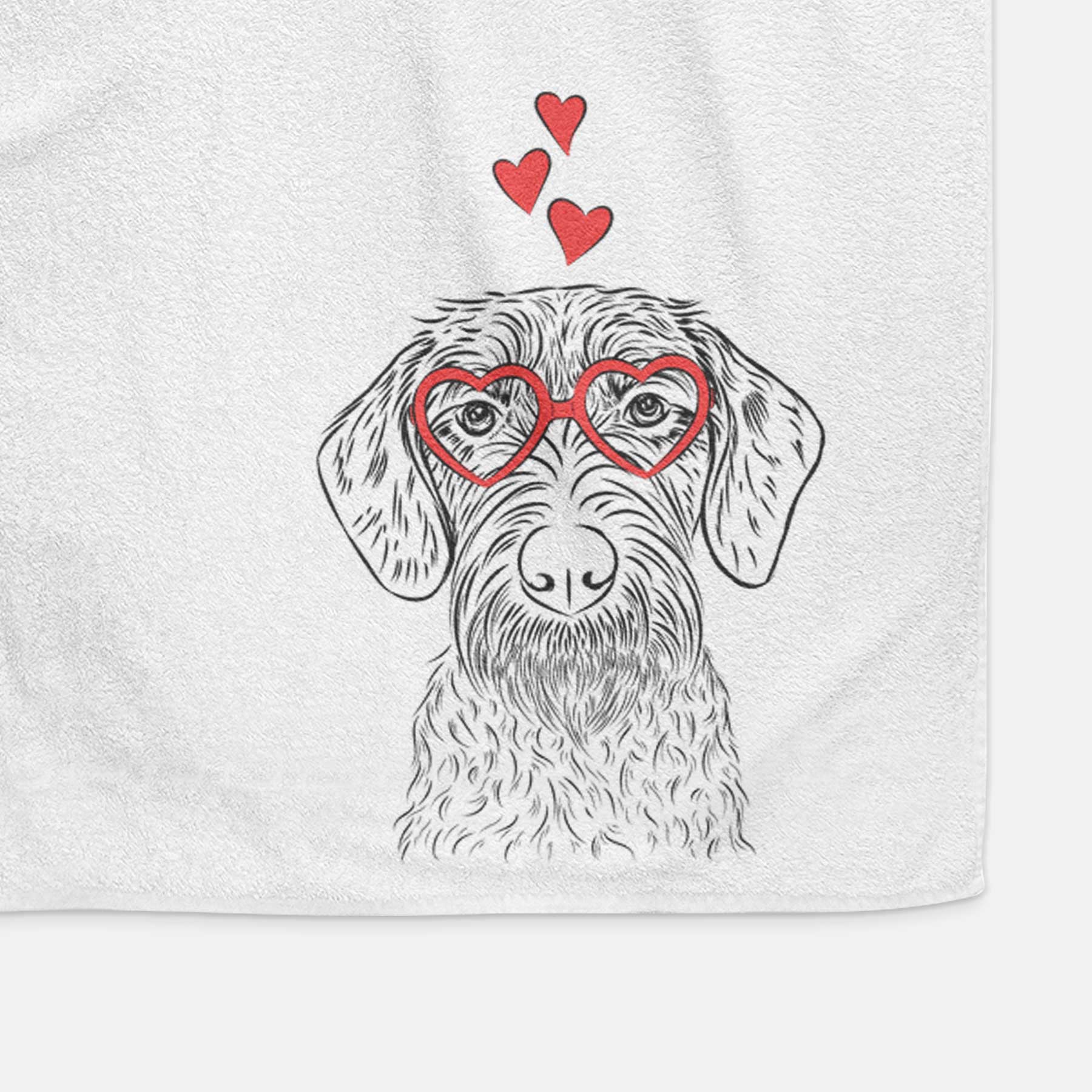 Gus the German Wirehaired Pointer Decorative Hand Towel