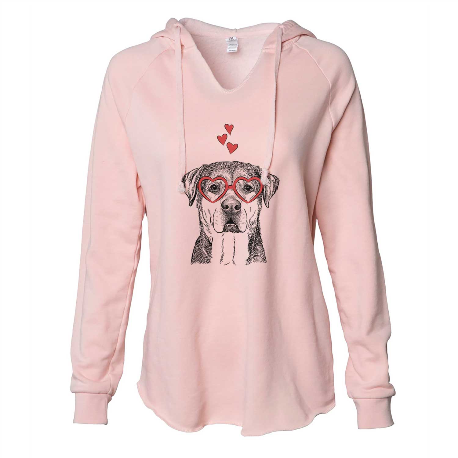 Valentine Gus the Rottweiler Mix - Cali Wave Hooded Sweatshirt