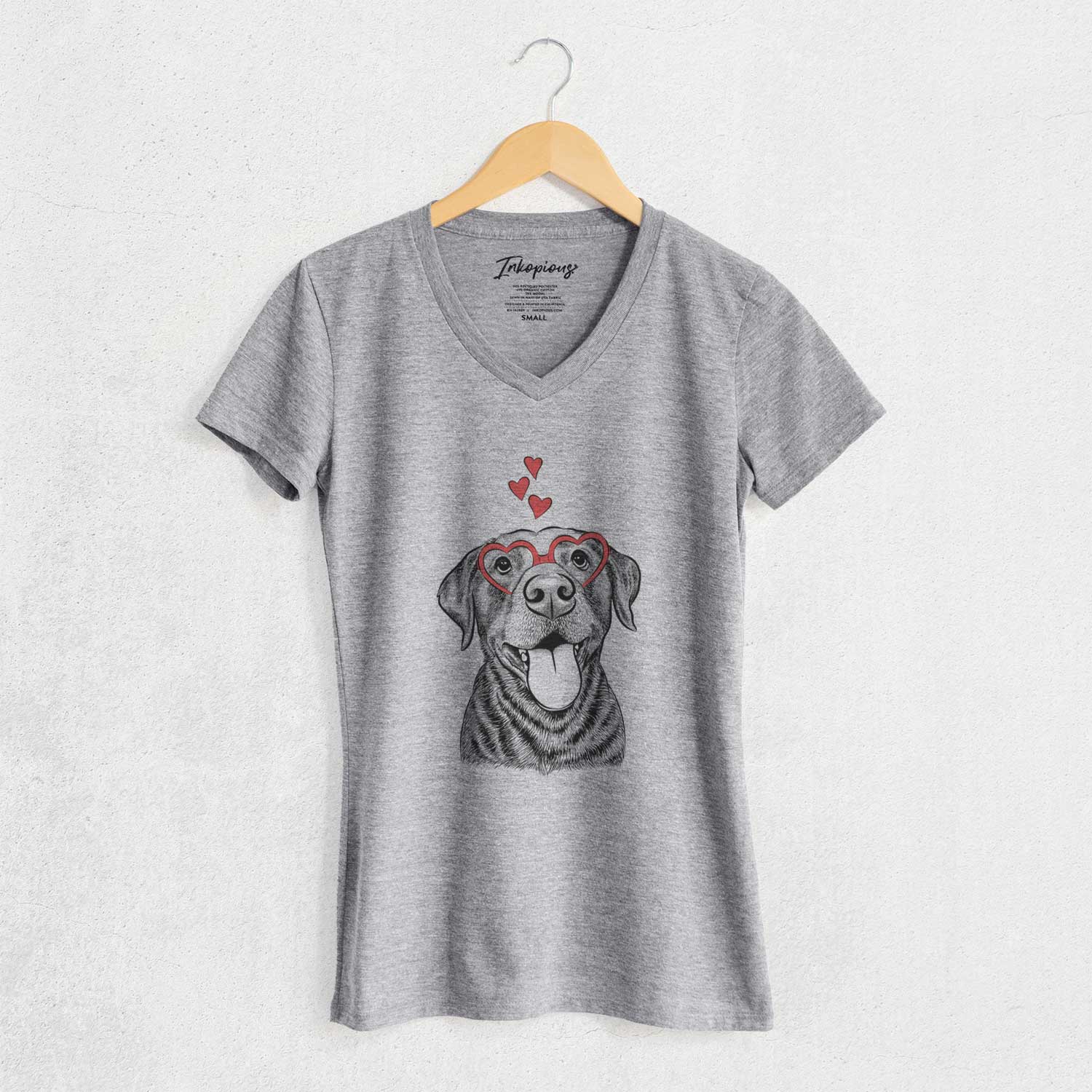 Valentine Gwen the Labrador Retriever - Women's V-neck Shirt