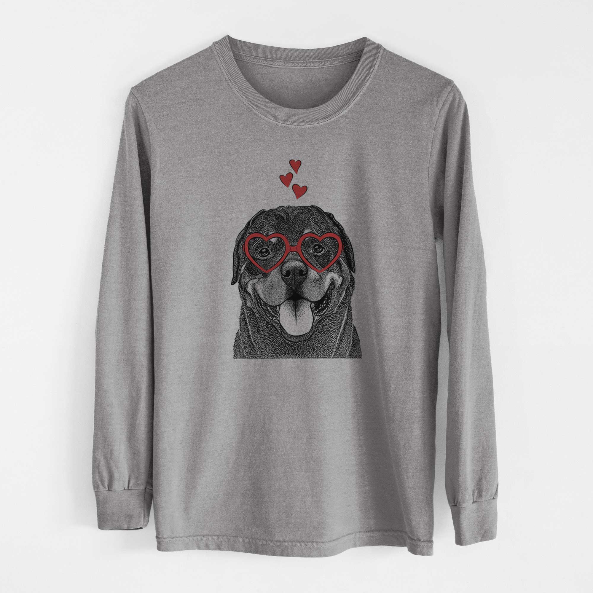 Valentine Hagan the Rottweiler - Heavyweight 100% Cotton Long Sleeve