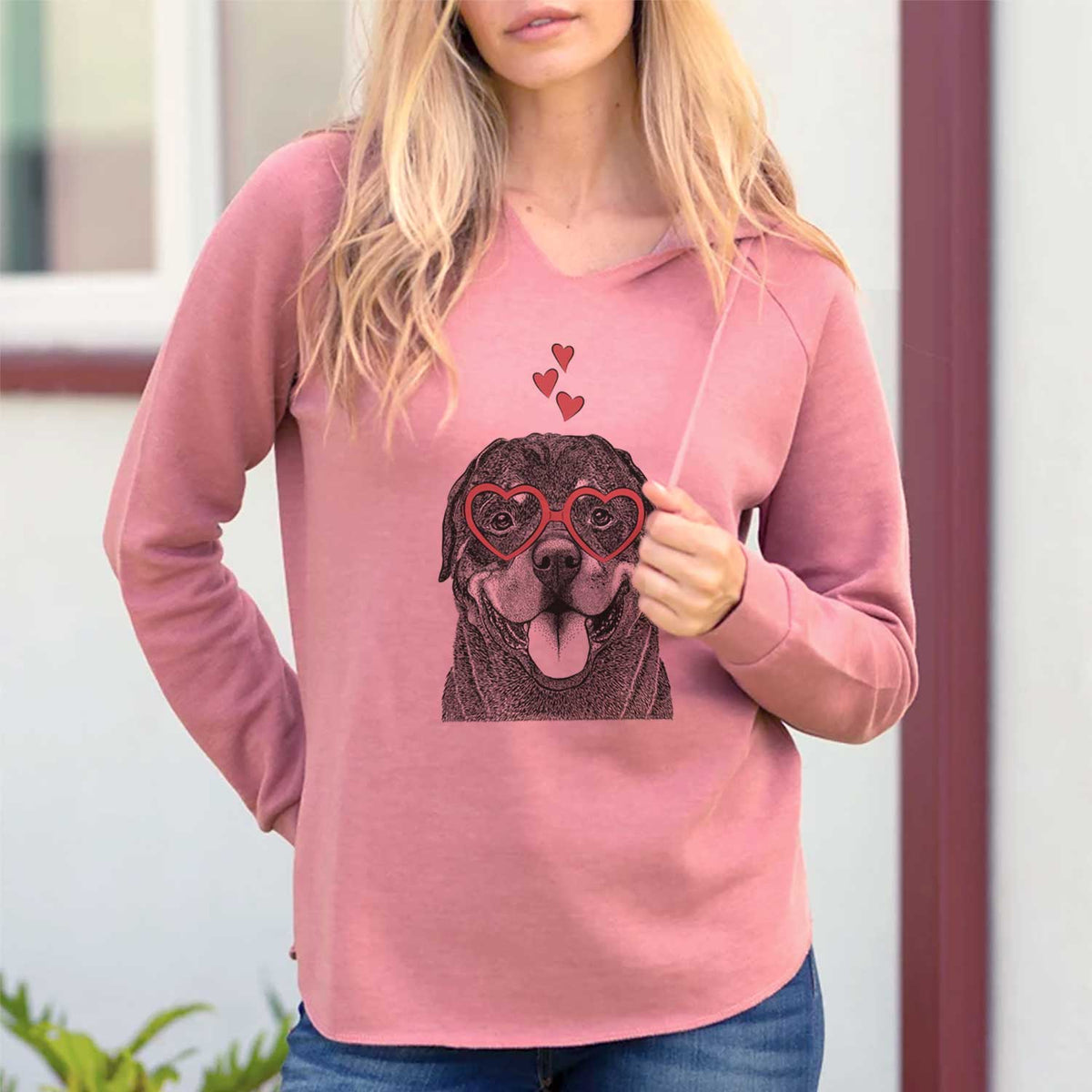 Valentine Hagan the Rottweiler - Cali Wave Hooded Sweatshirt