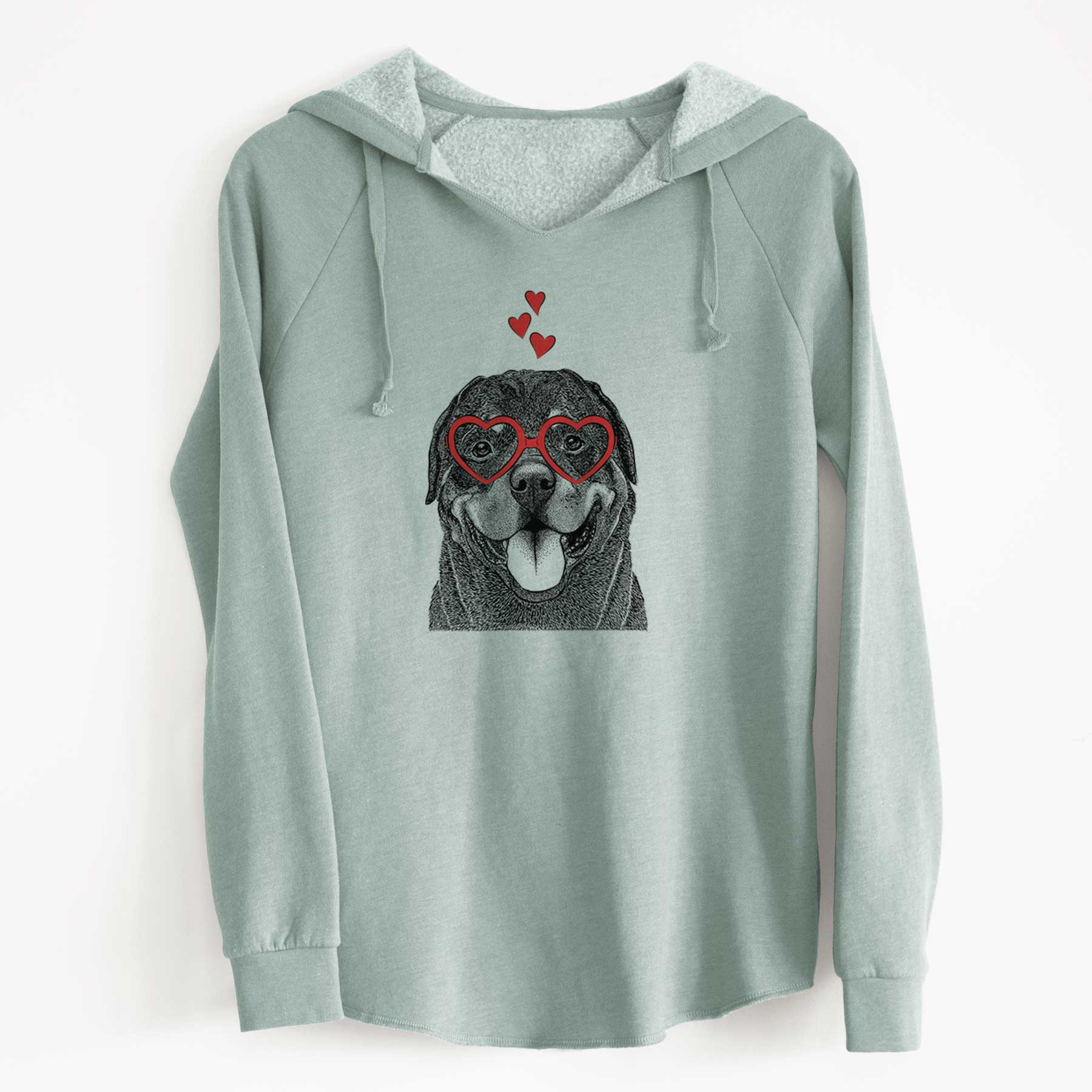 Valentine Hagan the Rottweiler - Cali Wave Hooded Sweatshirt