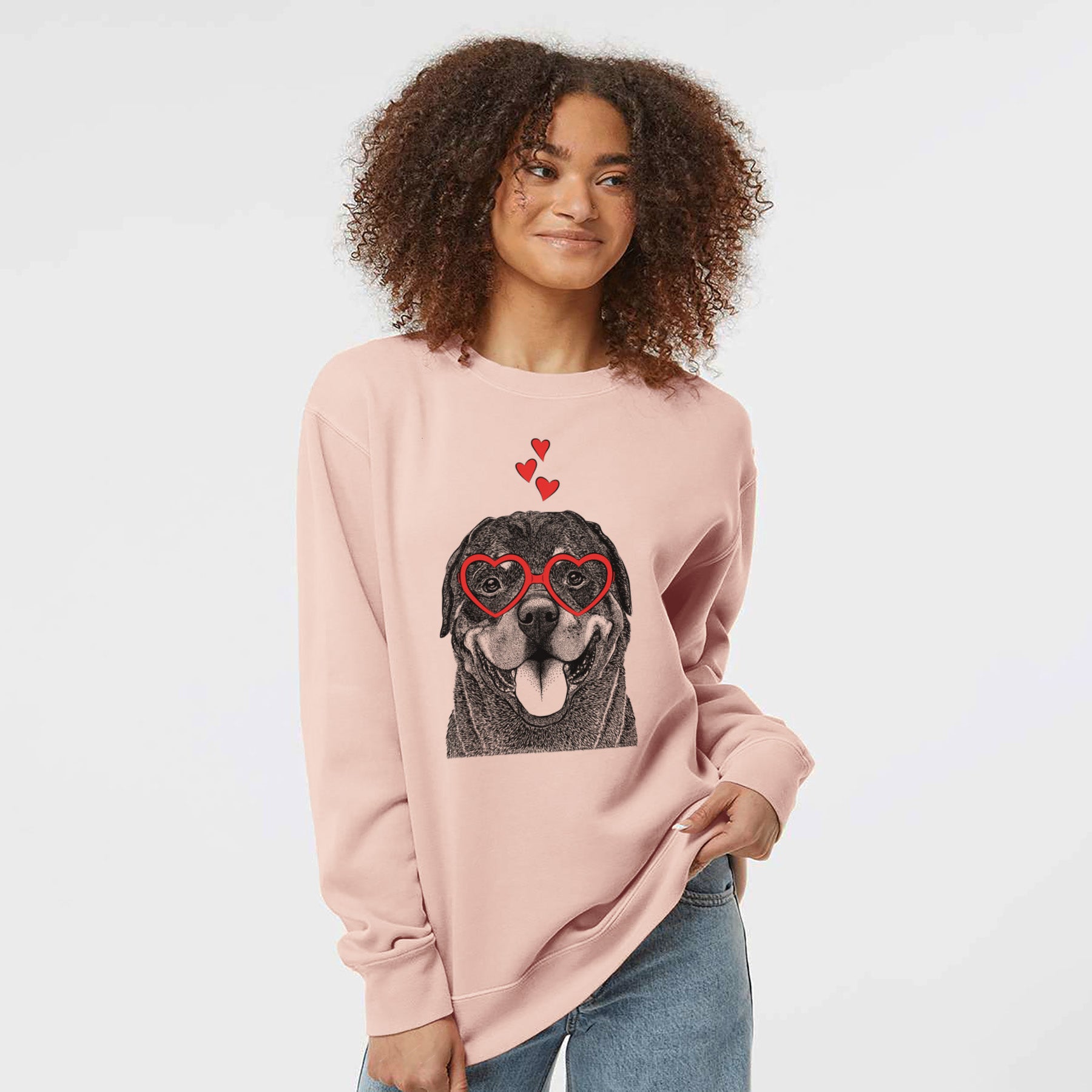 Valentine Hagan the Rottweiler - Unisex Pigment Dyed Crew Sweatshirt