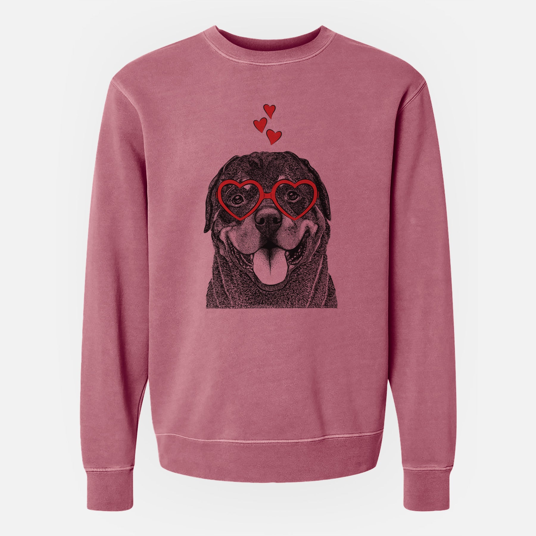 Valentine Hagan the Rottweiler - Unisex Pigment Dyed Crew Sweatshirt