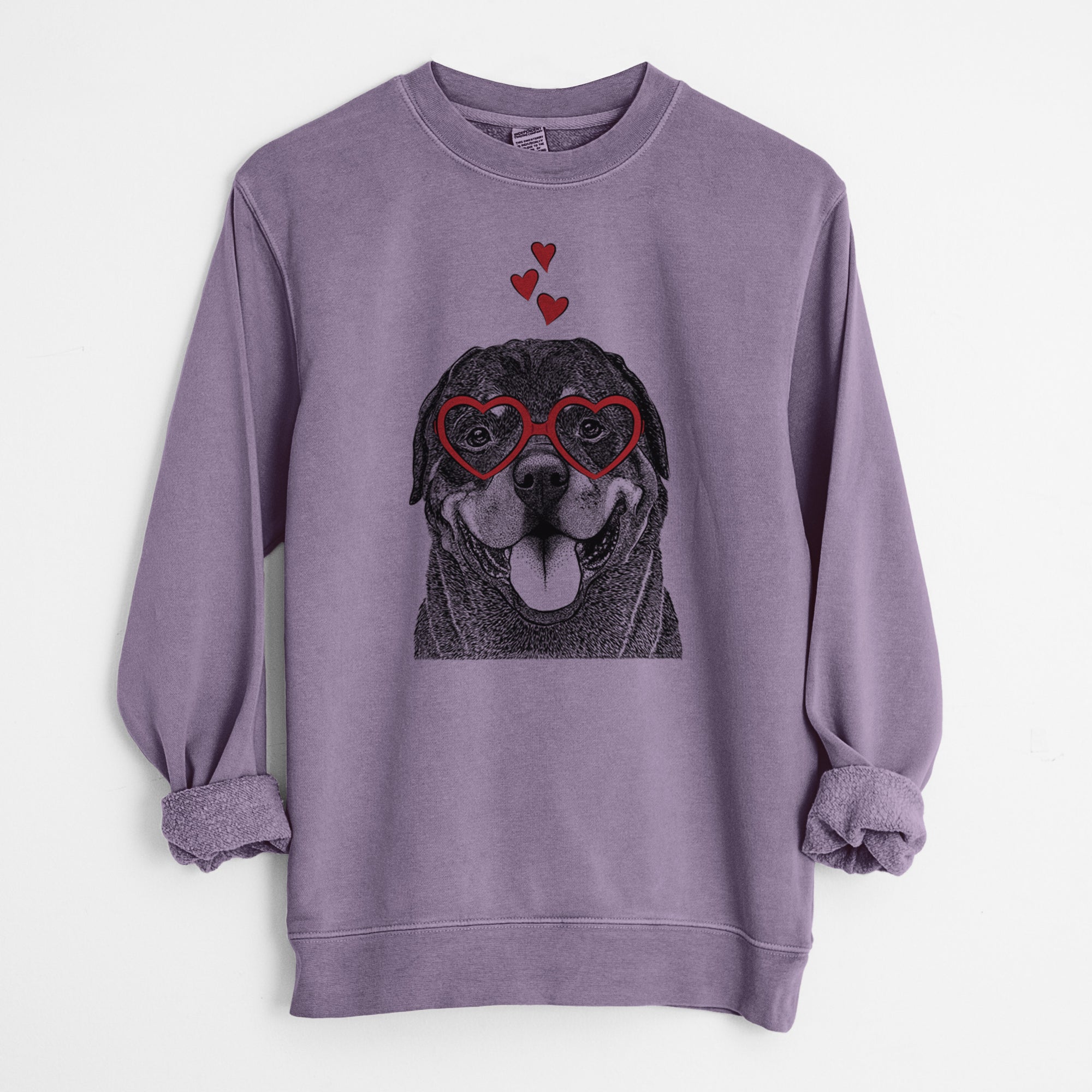 Valentine Hagan the Rottweiler - Unisex Pigment Dyed Crew Sweatshirt