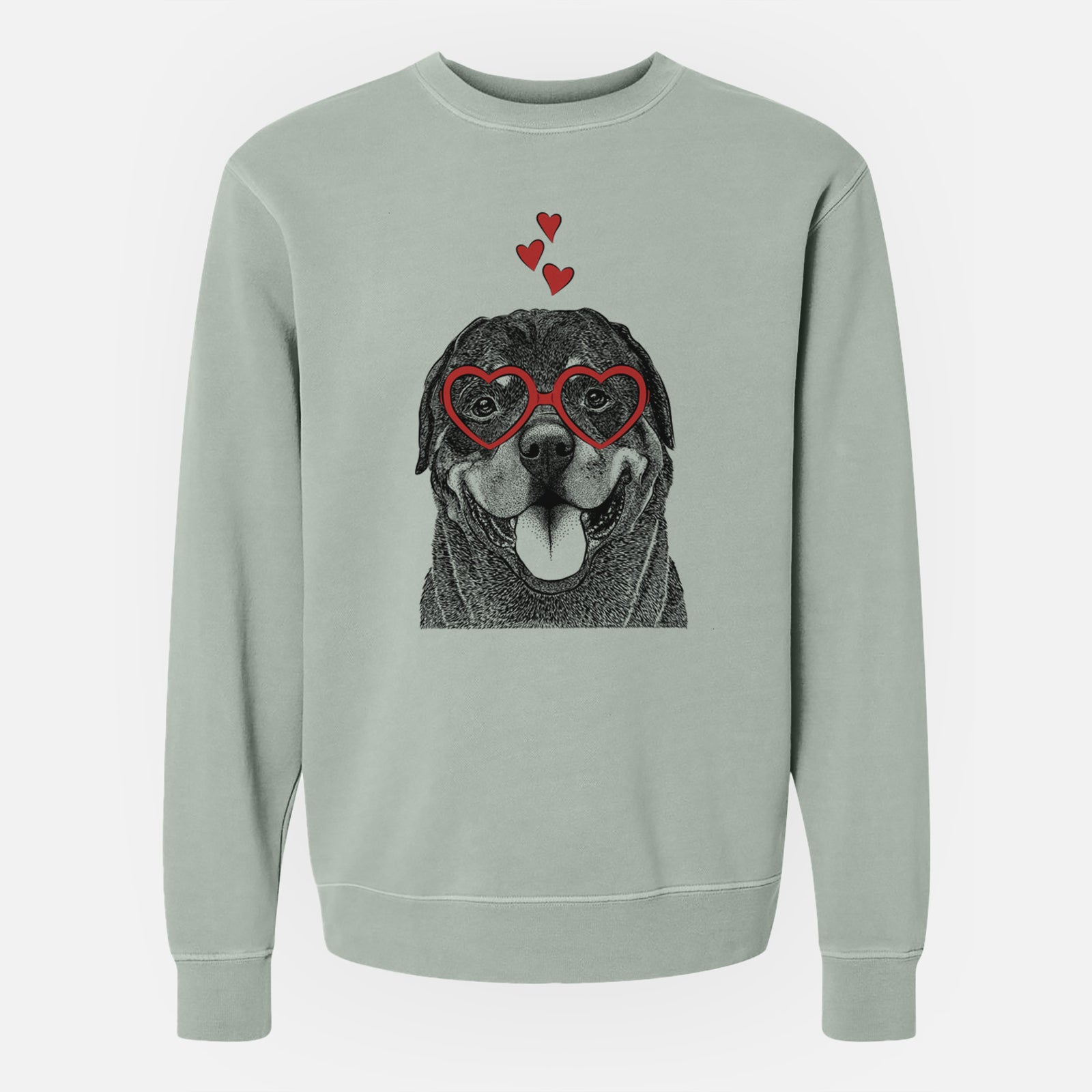 Valentine Hagan the Rottweiler - Unisex Pigment Dyed Crew Sweatshirt
