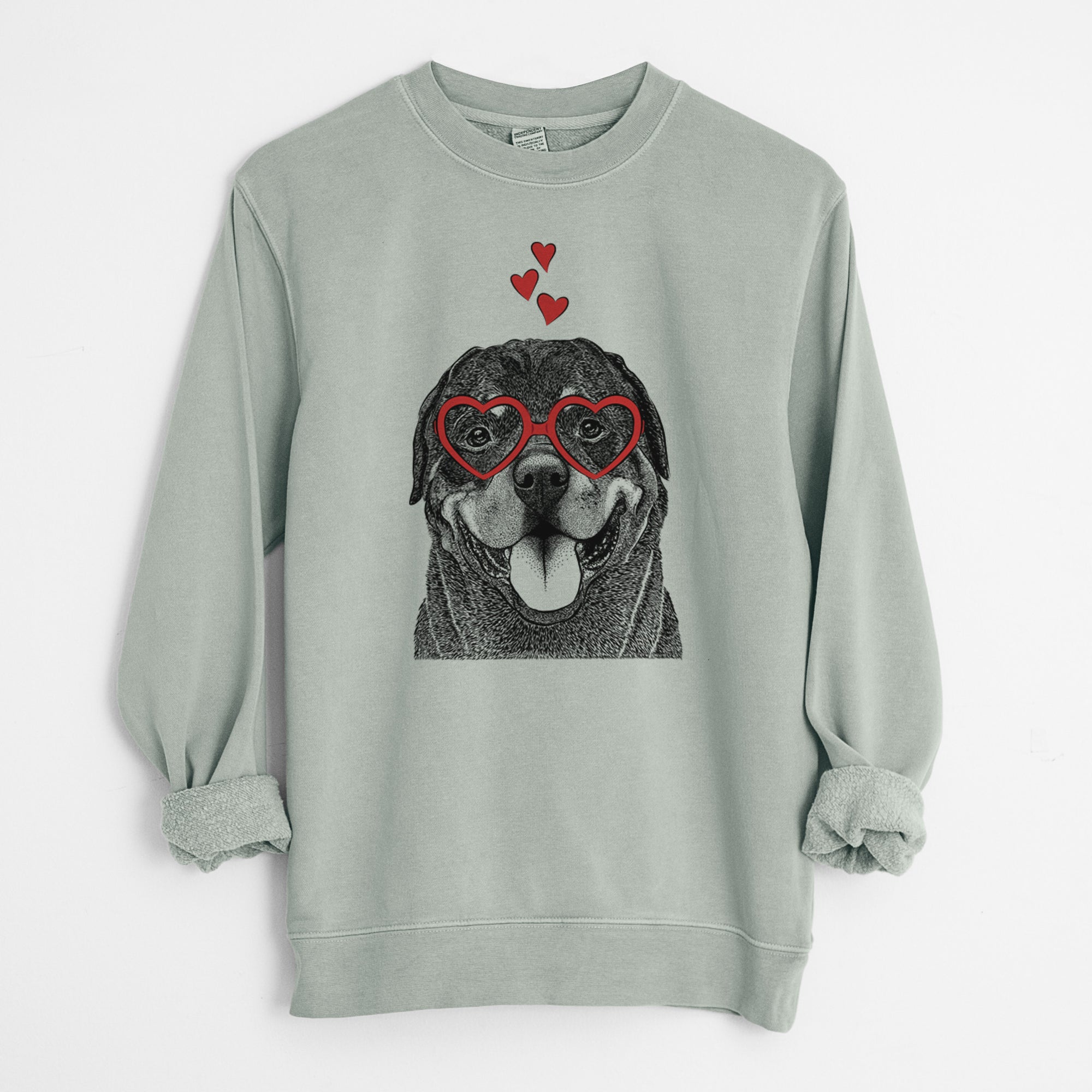 Valentine Hagan the Rottweiler - Unisex Pigment Dyed Crew Sweatshirt