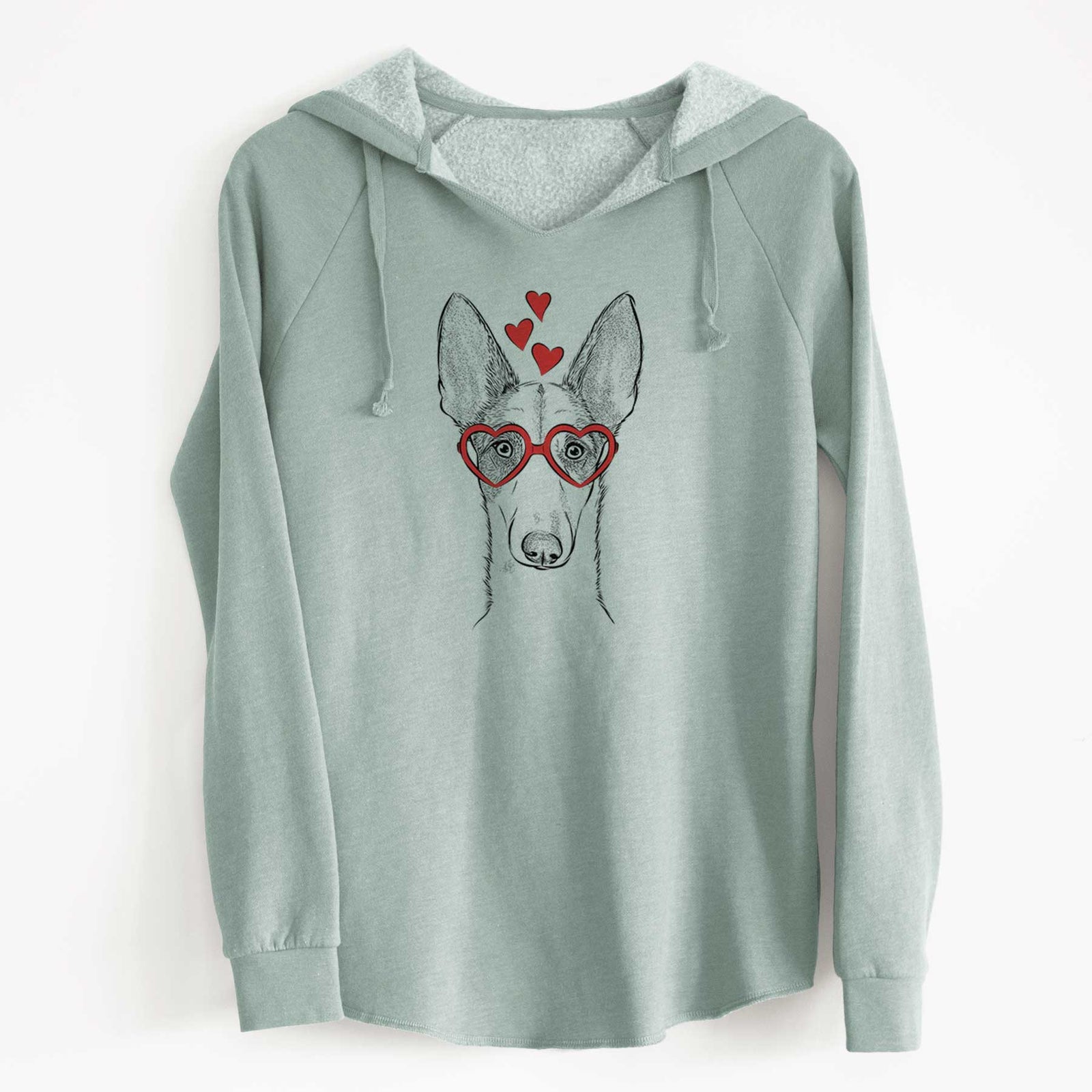 Valentine Halo the Ibizan Sight Hound - Cali Wave Hooded Sweatshirt