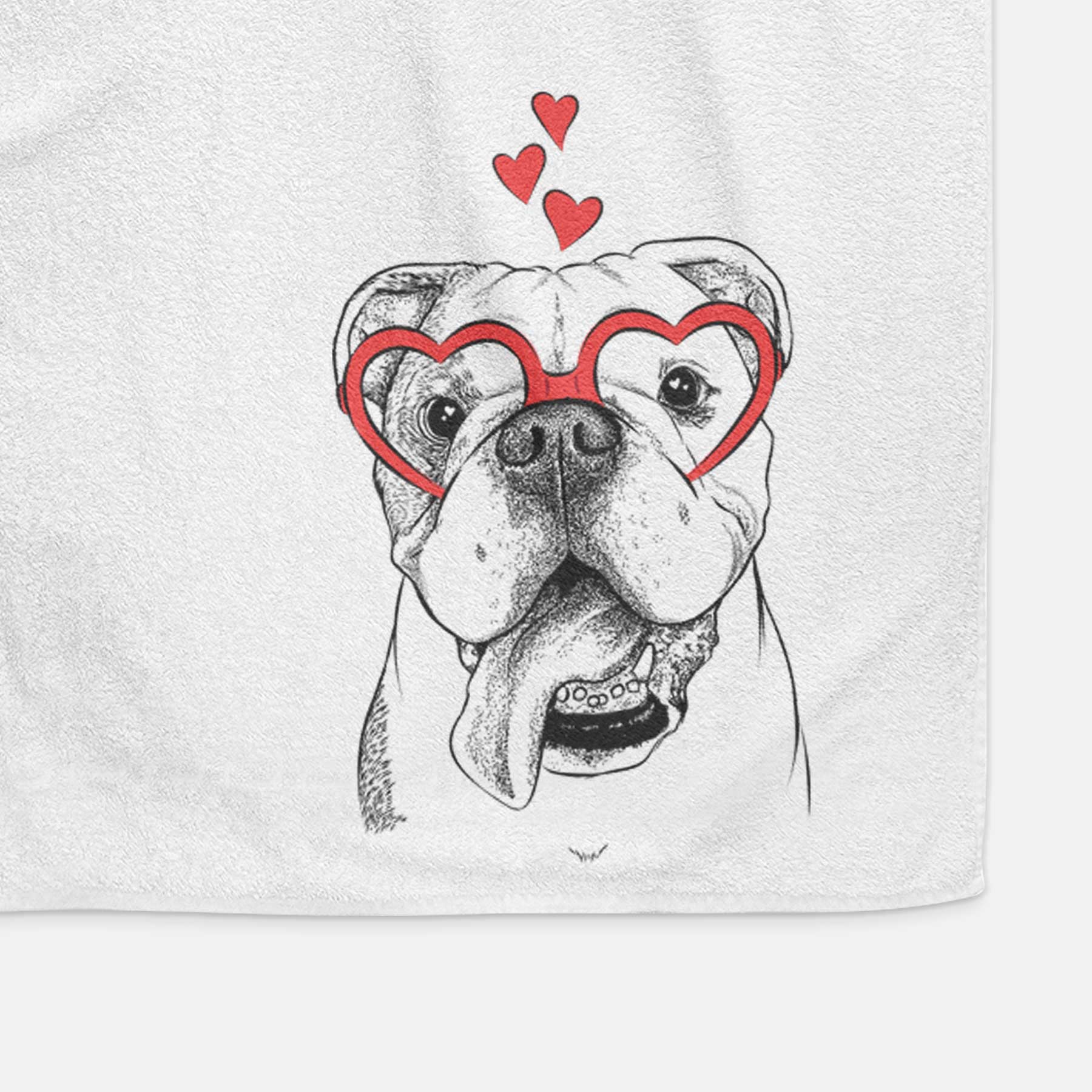 Hank the English Bulldog Decorative Hand Towel