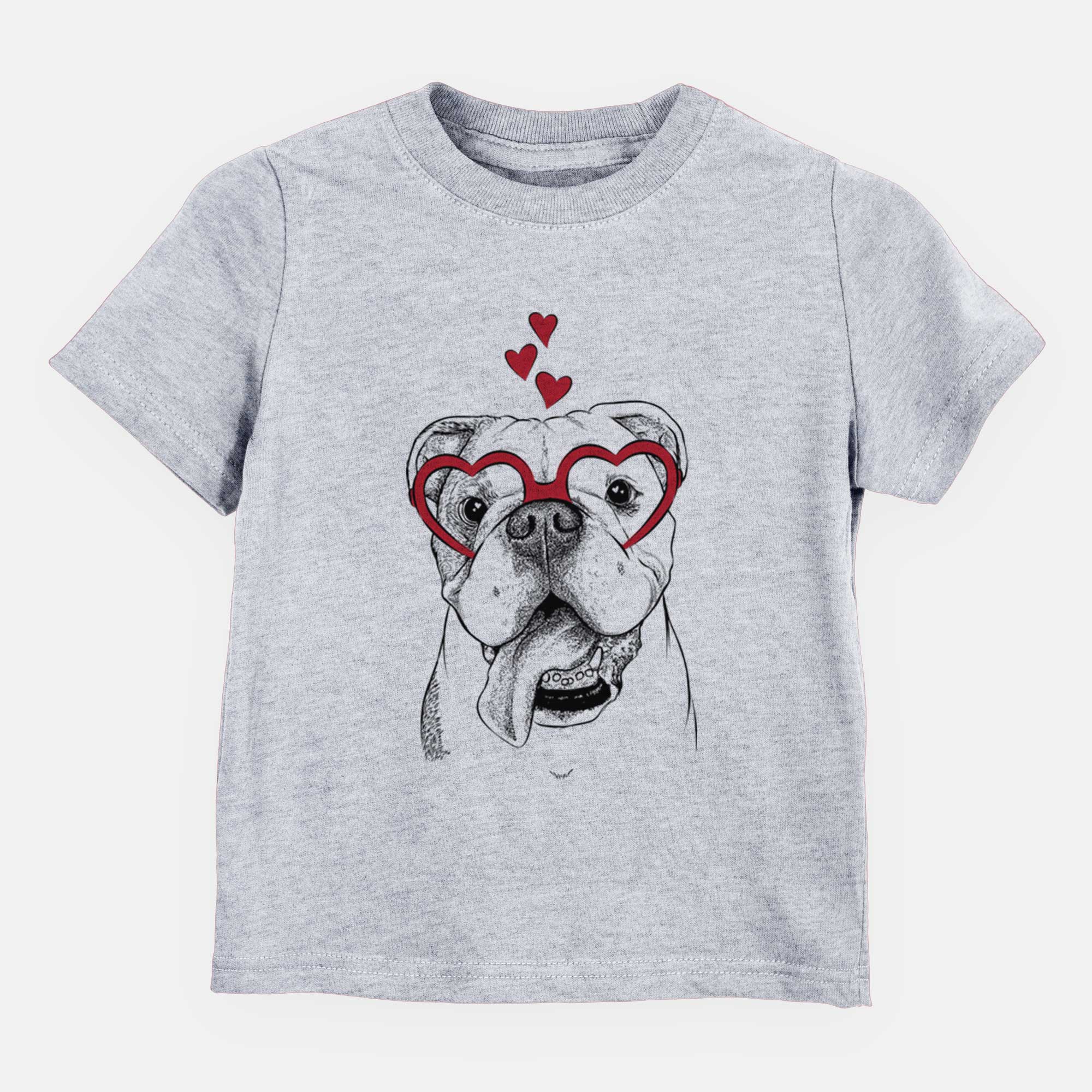 Valentine Hank the English Bulldog - Kids/Youth/Toddler Shirt