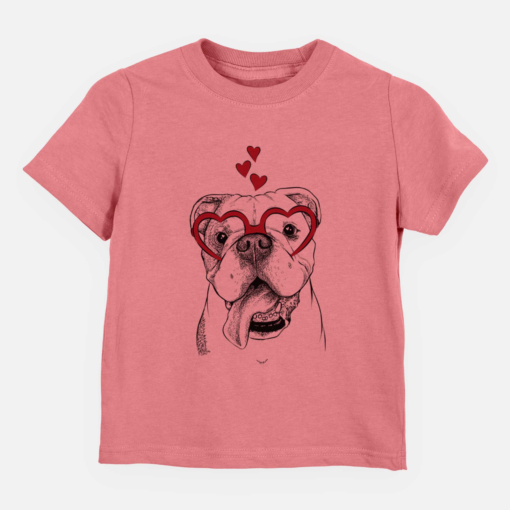 Valentine Hank the English Bulldog - Kids/Youth/Toddler Shirt