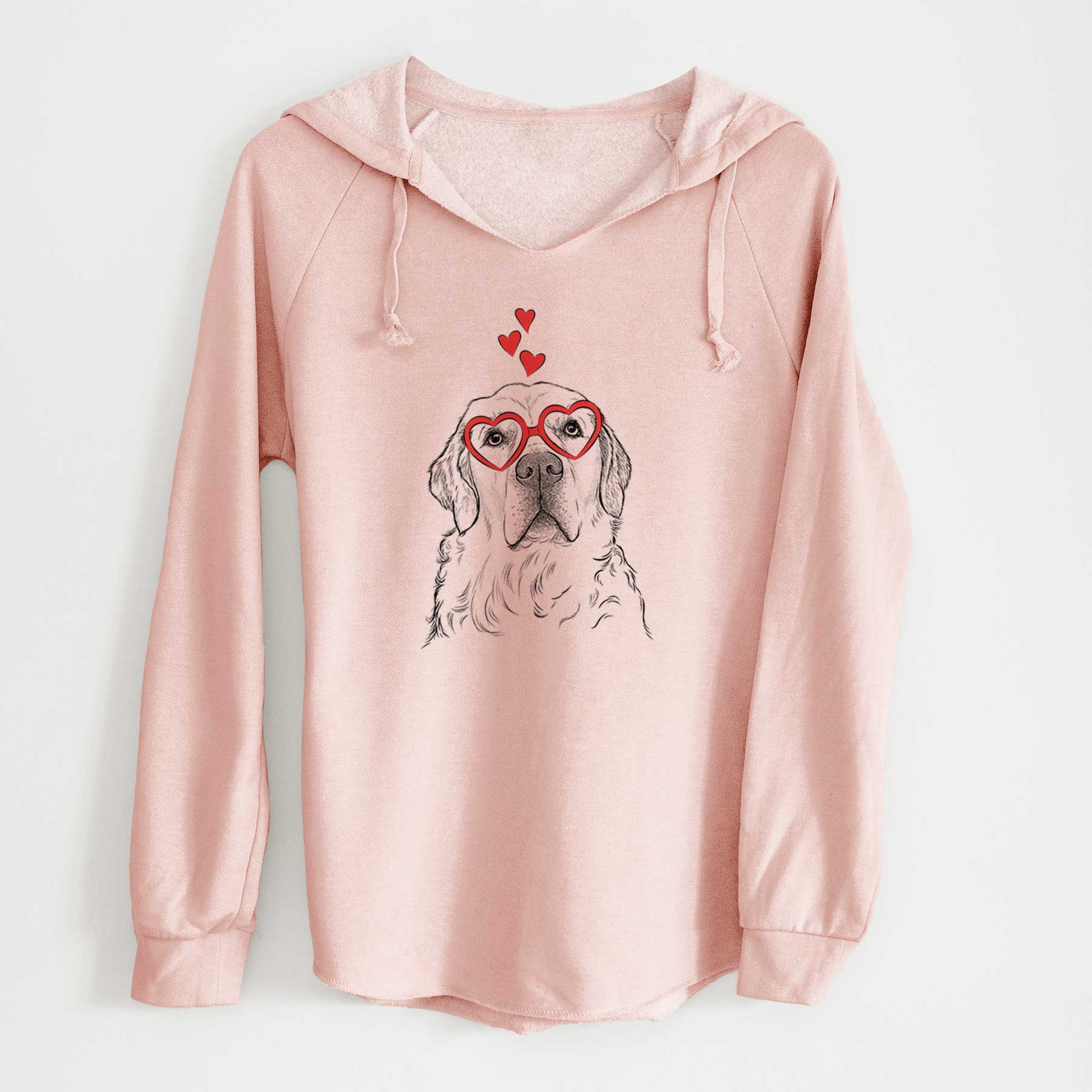 Valentine Hank the Irish Cream Golden Retriever - Cali Wave Hooded Sweatshirt