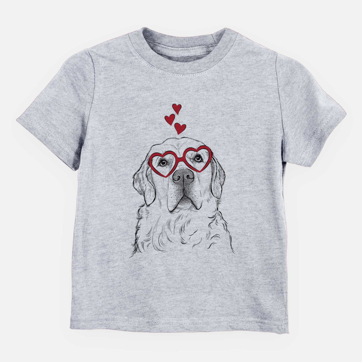 Valentine Hank the Irish Cream Golden Retriever - Kids/Youth/Toddler Shirt