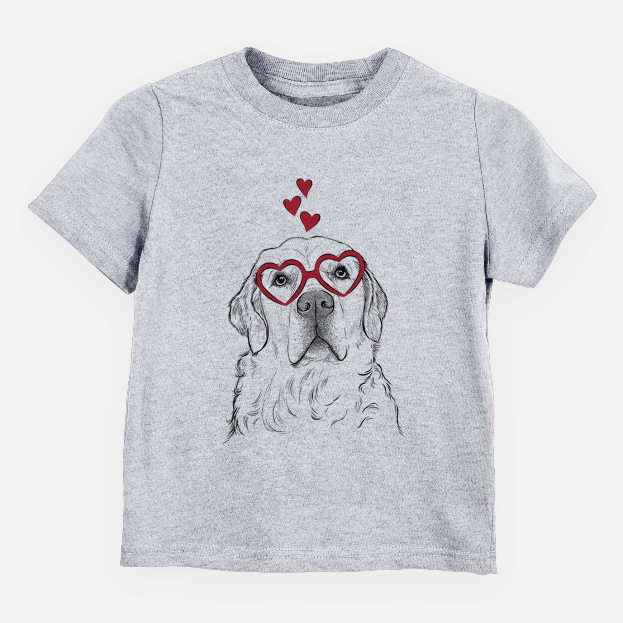 Valentine Hank the Irish Cream Golden Retriever - Kids/Youth/Toddler Shirt