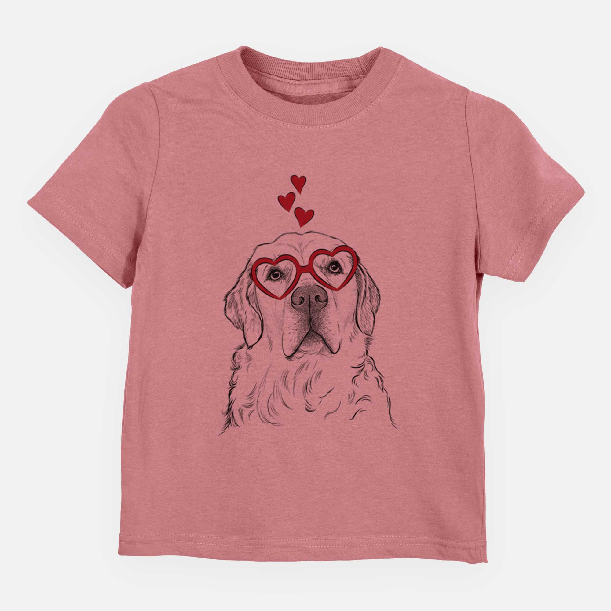 Valentine Hank the Irish Cream Golden Retriever - Kids/Youth/Toddler Shirt