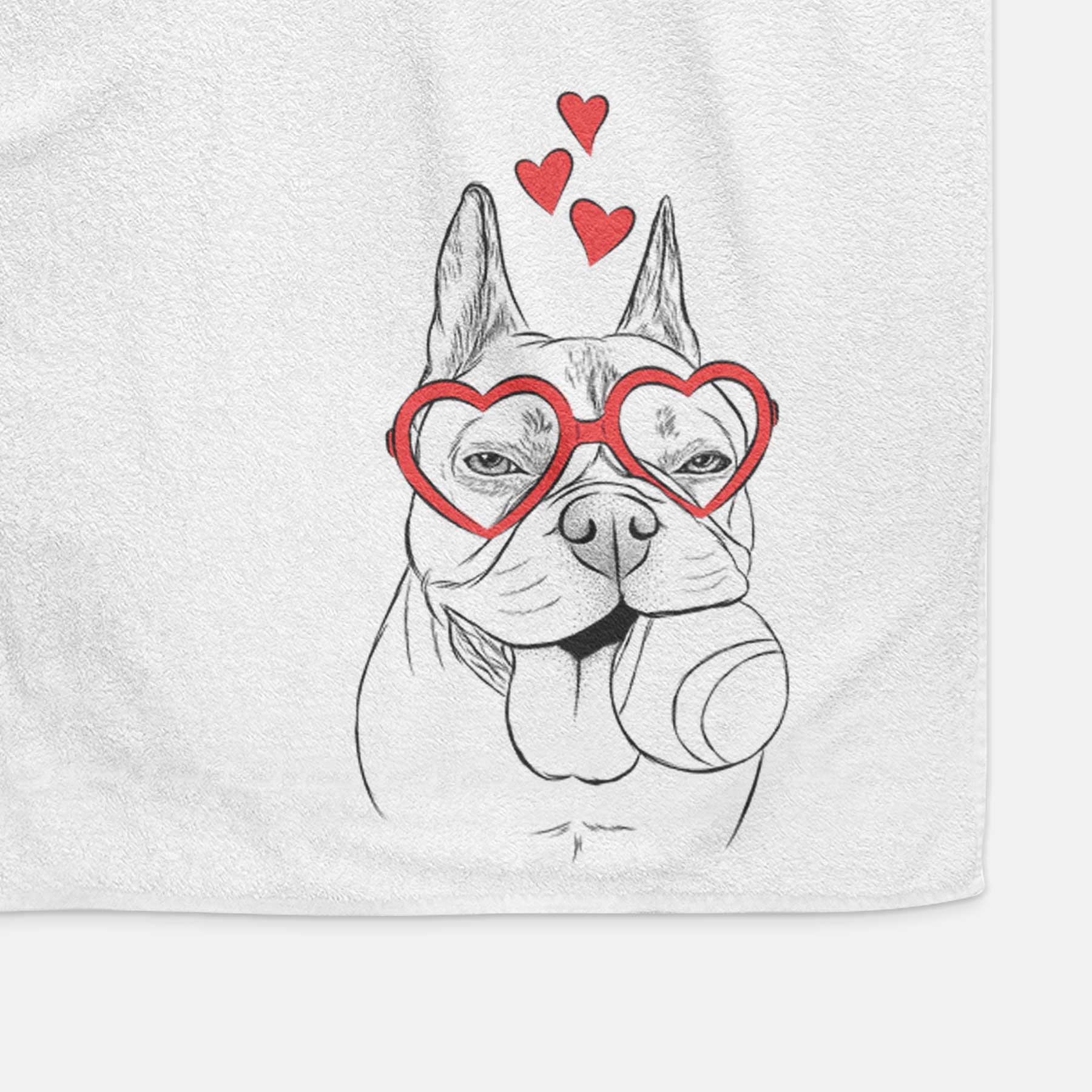 Happy Franco the French Bulldog Decorative Hand Towel