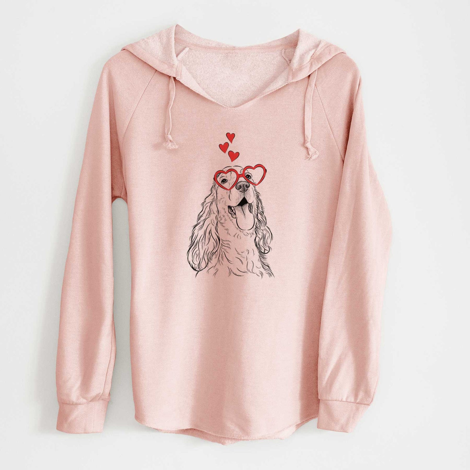 Valentine Happy Henry the English Cocker Spaniel - Cali Wave Hooded Sweatshirt
