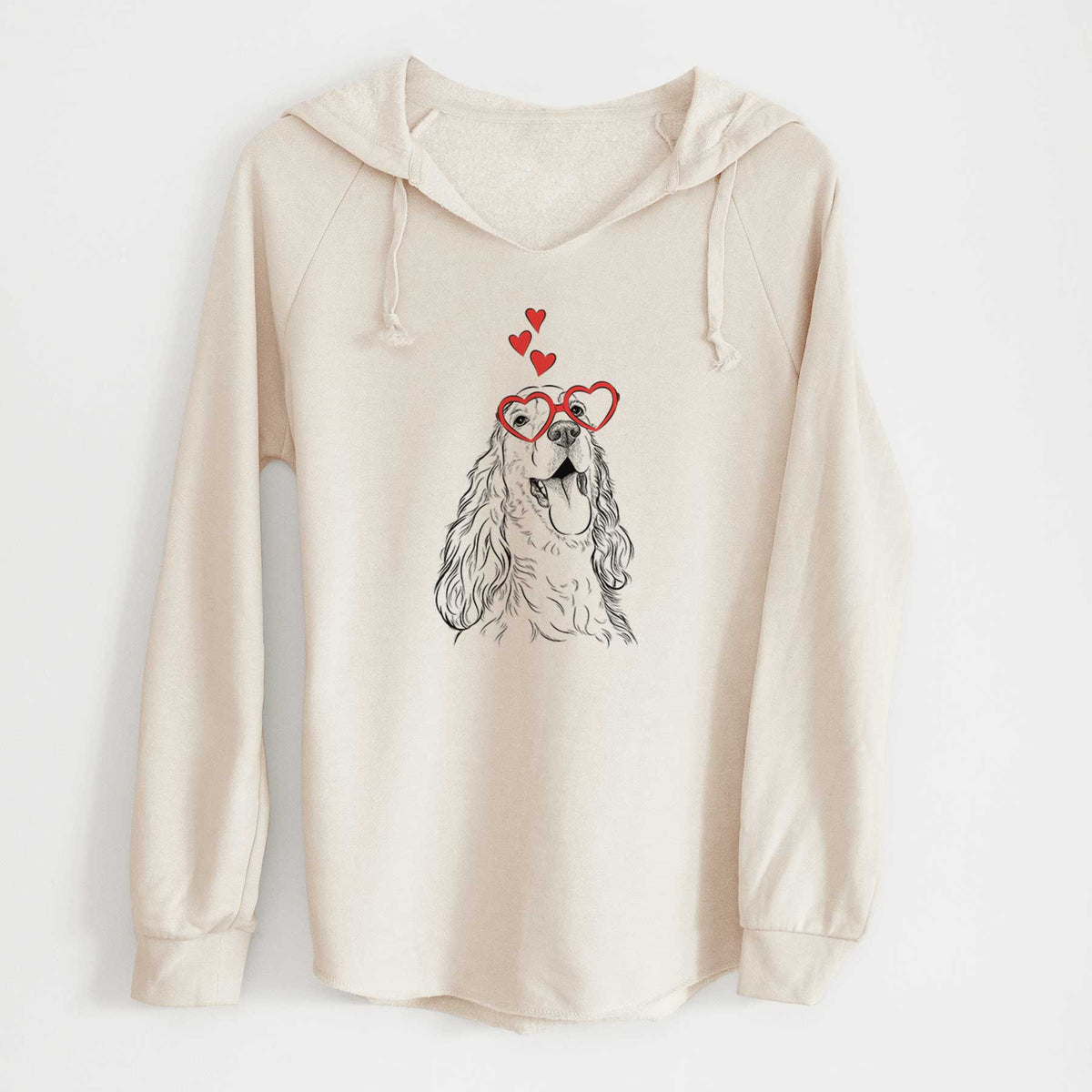 Valentine Happy Henry the English Cocker Spaniel - Cali Wave Hooded Sweatshirt