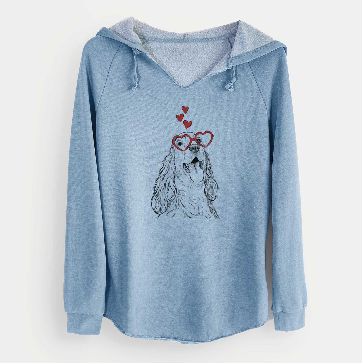 Valentine Happy Henry the English Cocker Spaniel - Cali Wave Hooded Sweatshirt