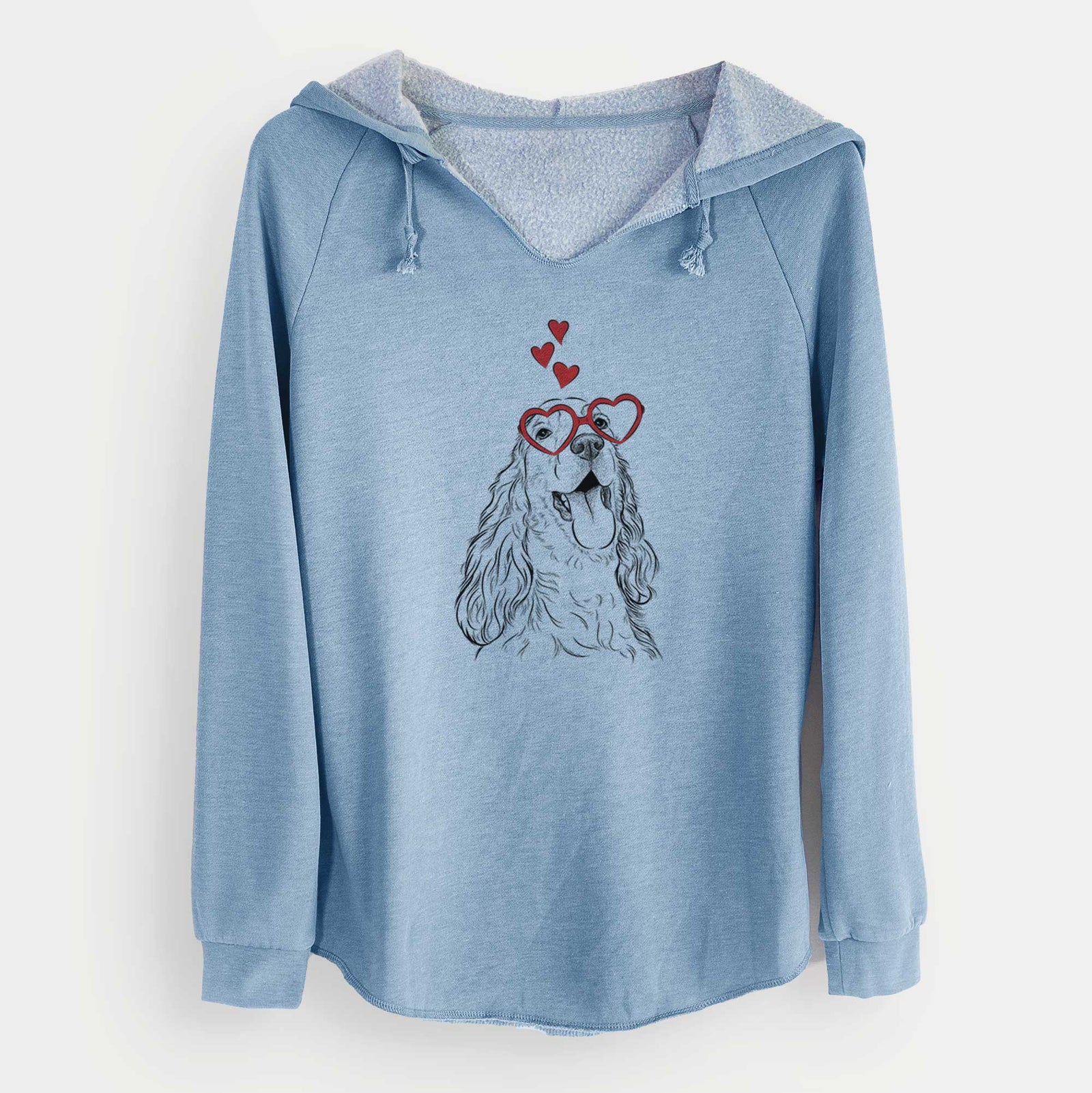 Valentine Happy Henry the English Cocker Spaniel - Cali Wave Hooded Sweatshirt