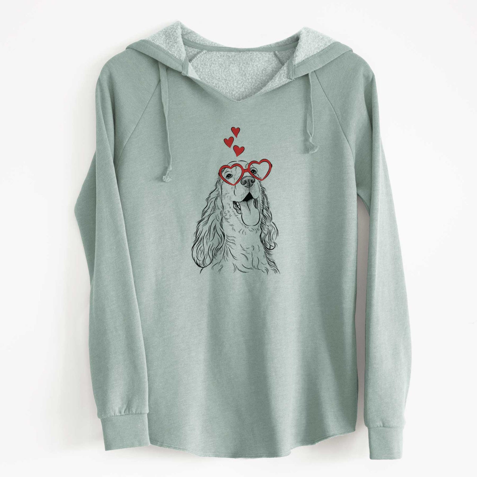 Valentine Happy Henry the English Cocker Spaniel - Cali Wave Hooded Sweatshirt