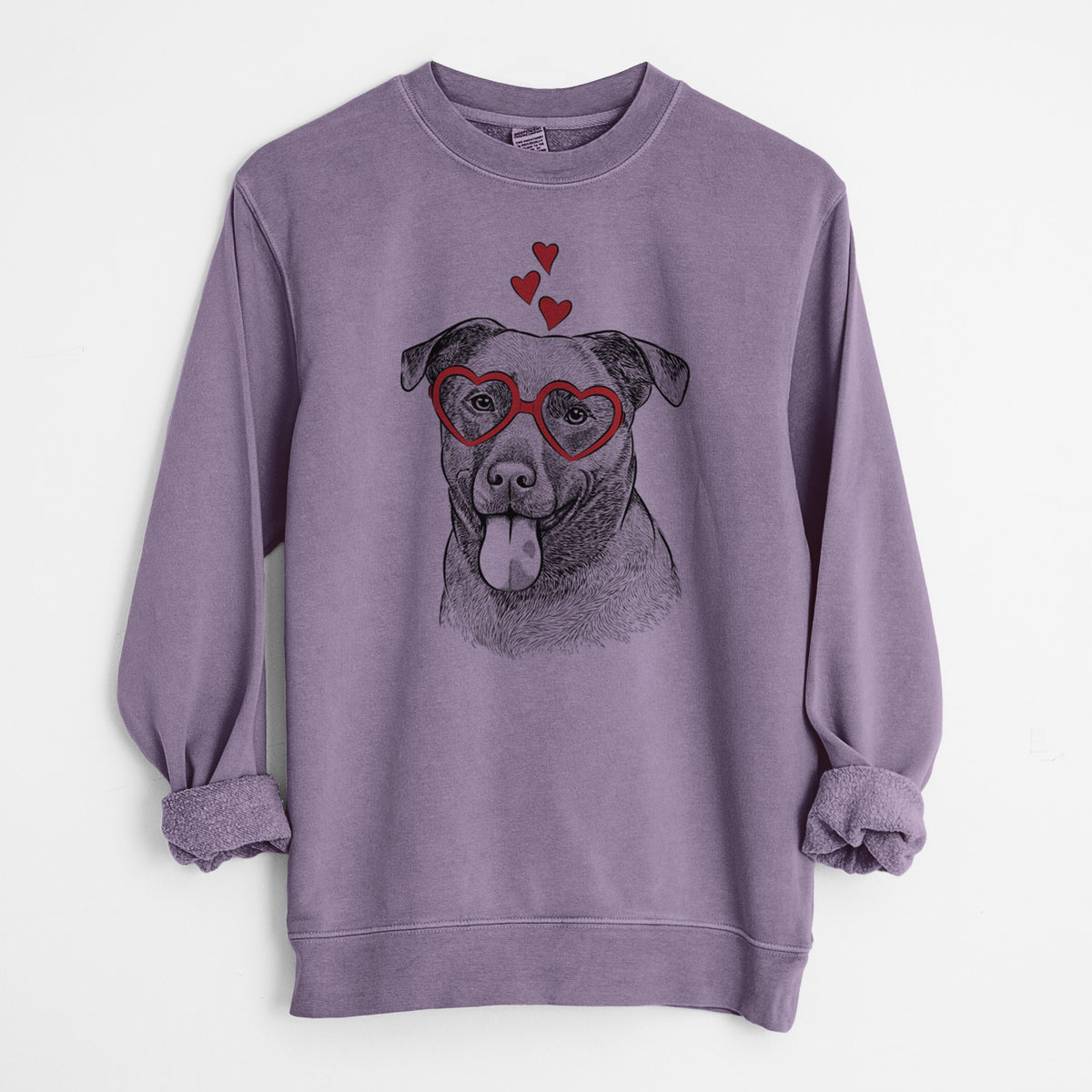 Valentine Harbor the Mixed Breed - Unisex Pigment Dyed Crew Sweatshirt