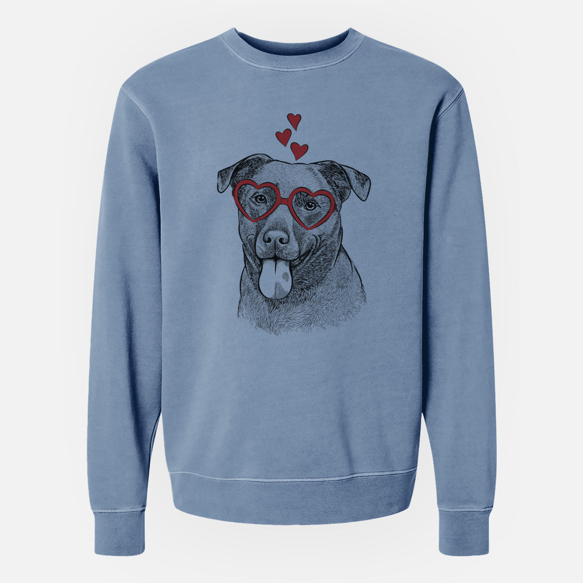 Valentine Harbor the Mixed Breed - Unisex Pigment Dyed Crew Sweatshirt