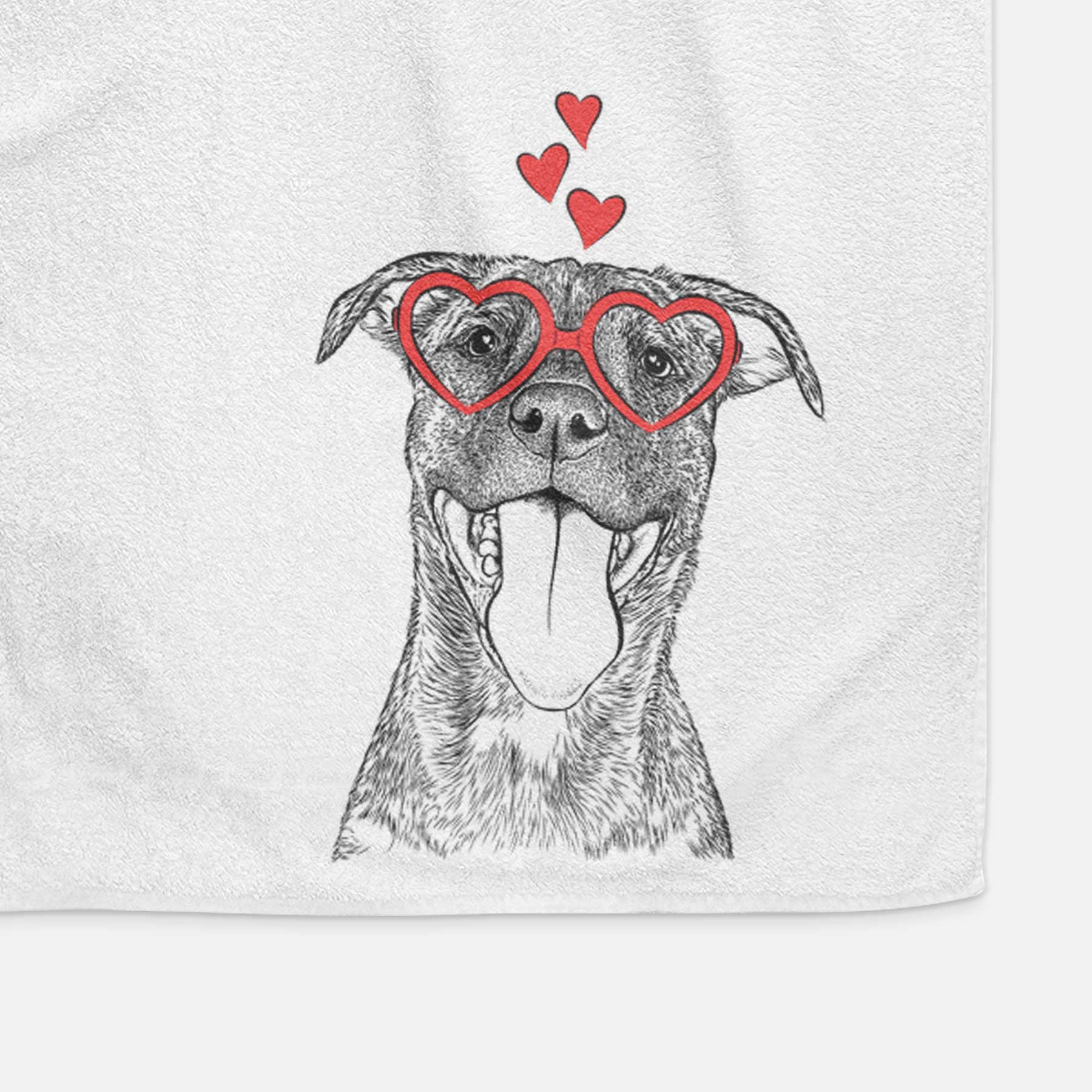 Harley the Pitbull Mix Decorative Hand Towel