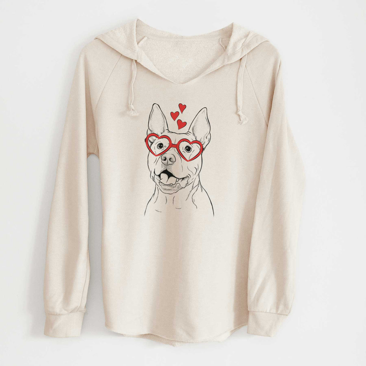 Valentine Harley the Pitbull - Cali Wave Hooded Sweatshirt