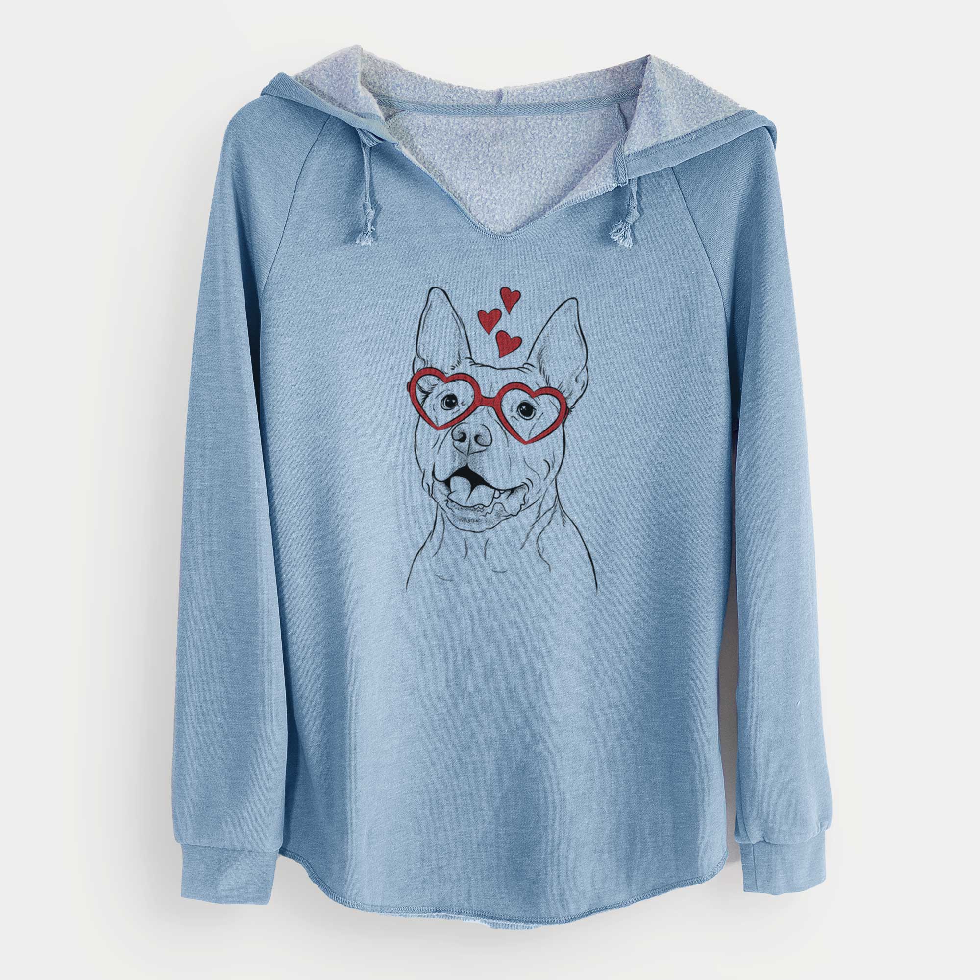 Valentine Harley the Pitbull - Cali Wave Hooded Sweatshirt