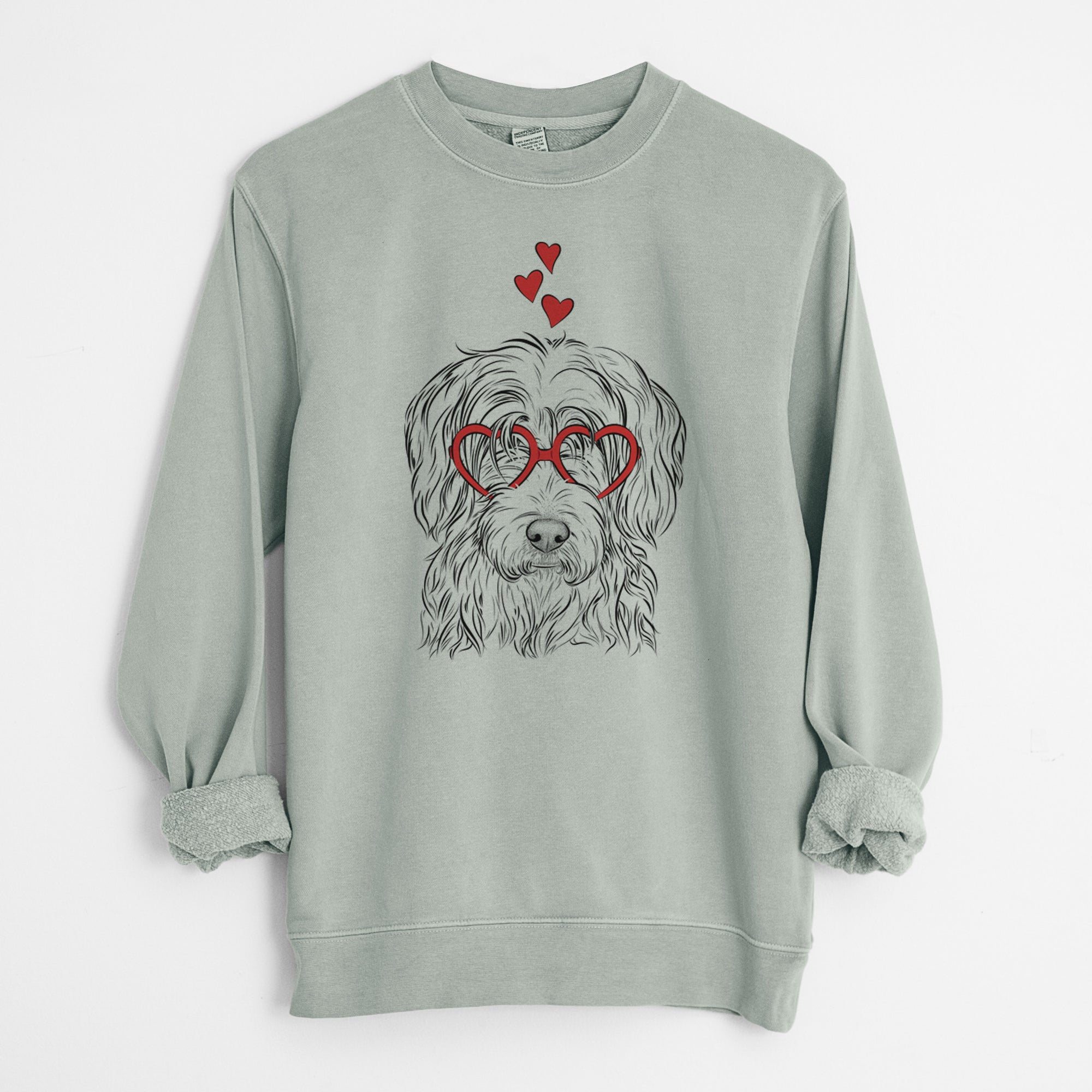 Valentine Harry the Mixed Breed - Unisex Pigment Dyed Crew Sweatshirt