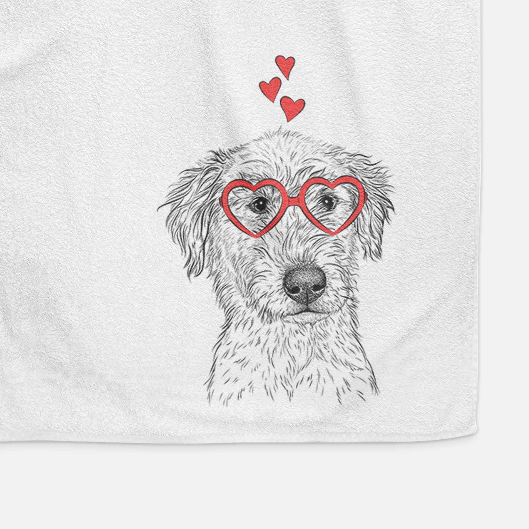 Harry the Mixed Breed Puppy Decorative Hand Towel