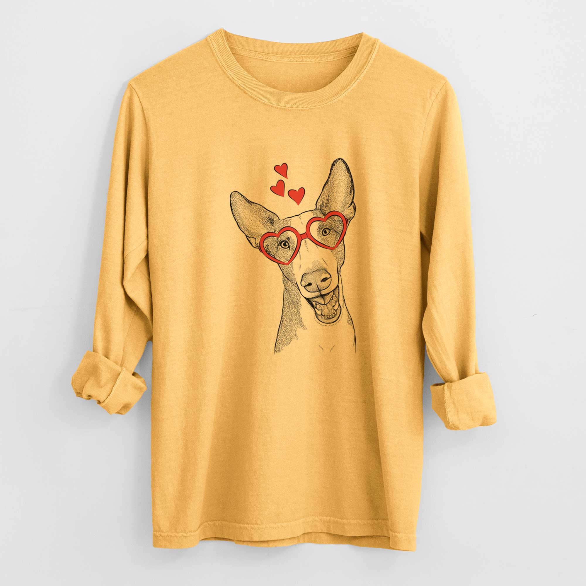 Valentine Havok the Ibizan Hound - Heavyweight 100% Cotton Long Sleeve