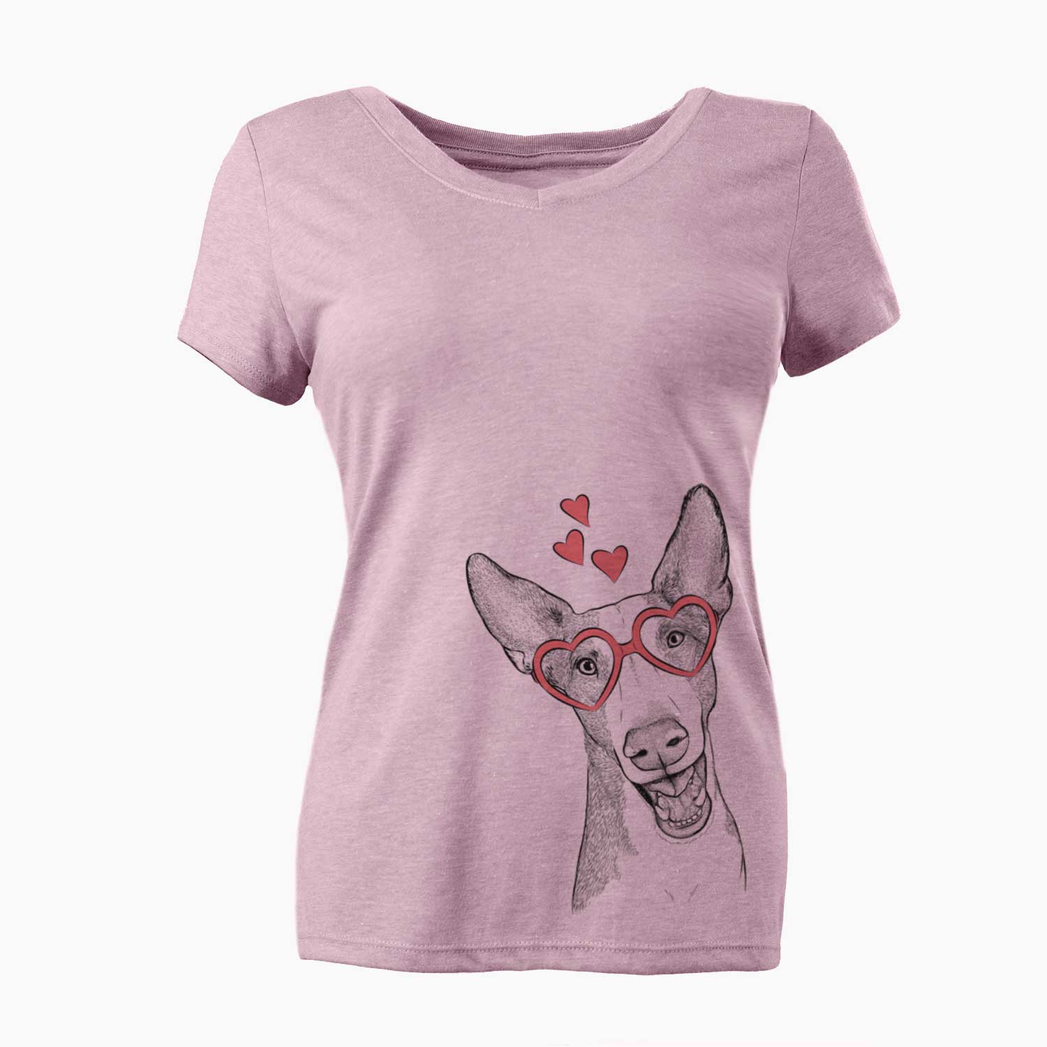 Valentine Havok the Ibizan Hound - Women's V-neck Shirt