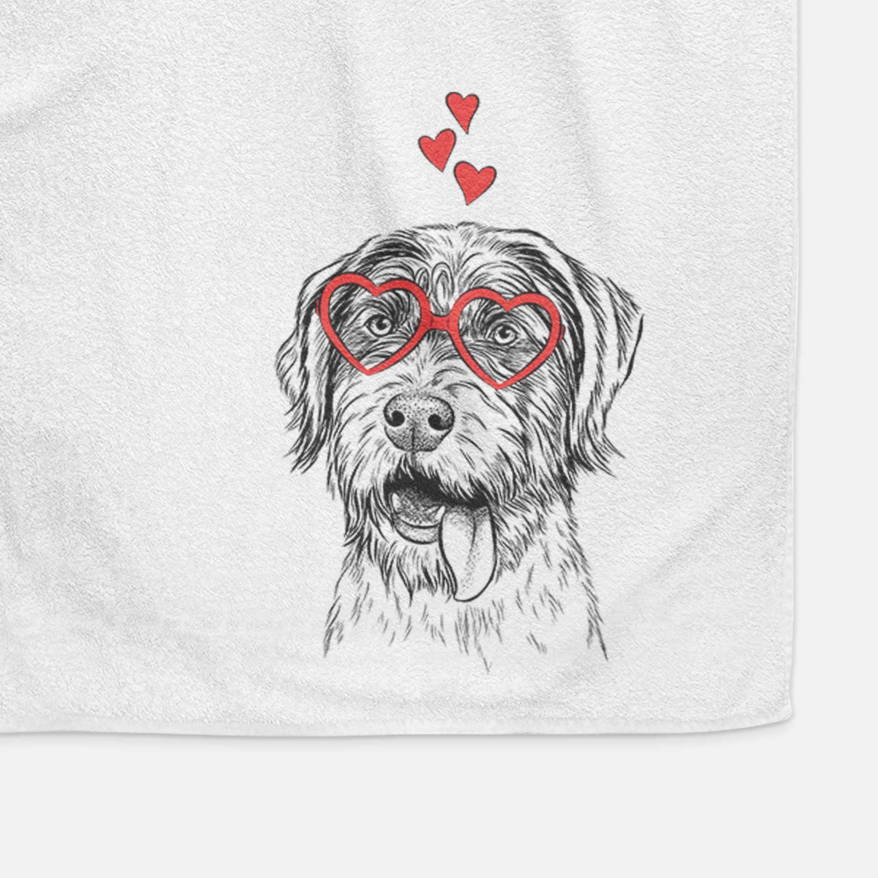 Hazel the German Wirehaired Pointer Mix Decorative Hand Towel