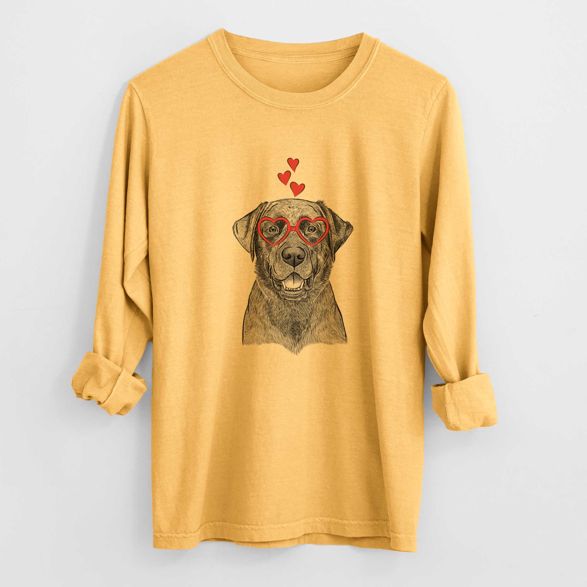 Valentine Heath the Black Lab - Heavyweight 100% Cotton Long Sleeve