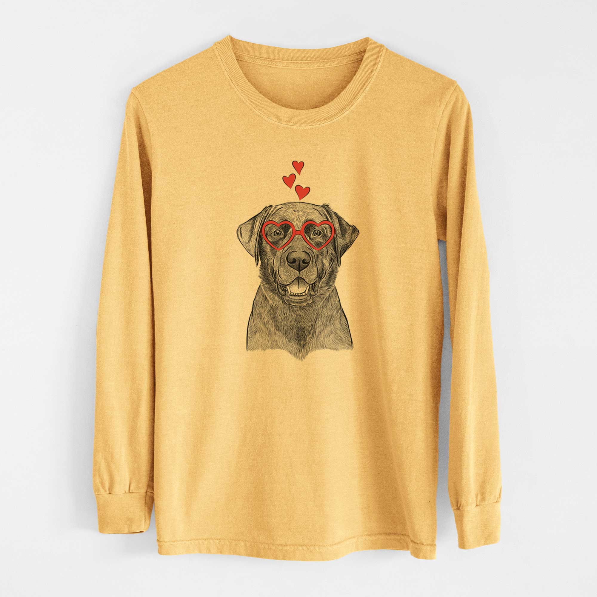 Valentine Heath the Black Lab - Heavyweight 100% Cotton Long Sleeve