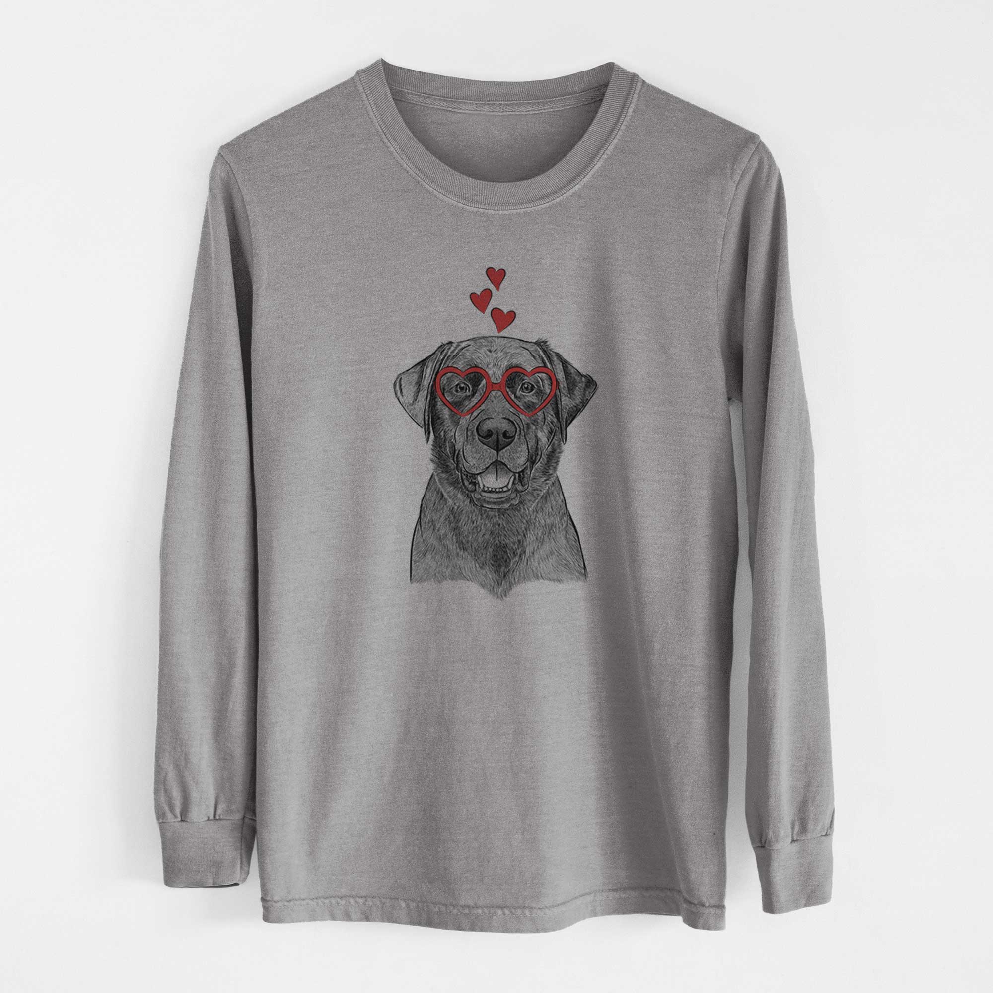 Valentine Heath the Black Lab - Heavyweight 100% Cotton Long Sleeve