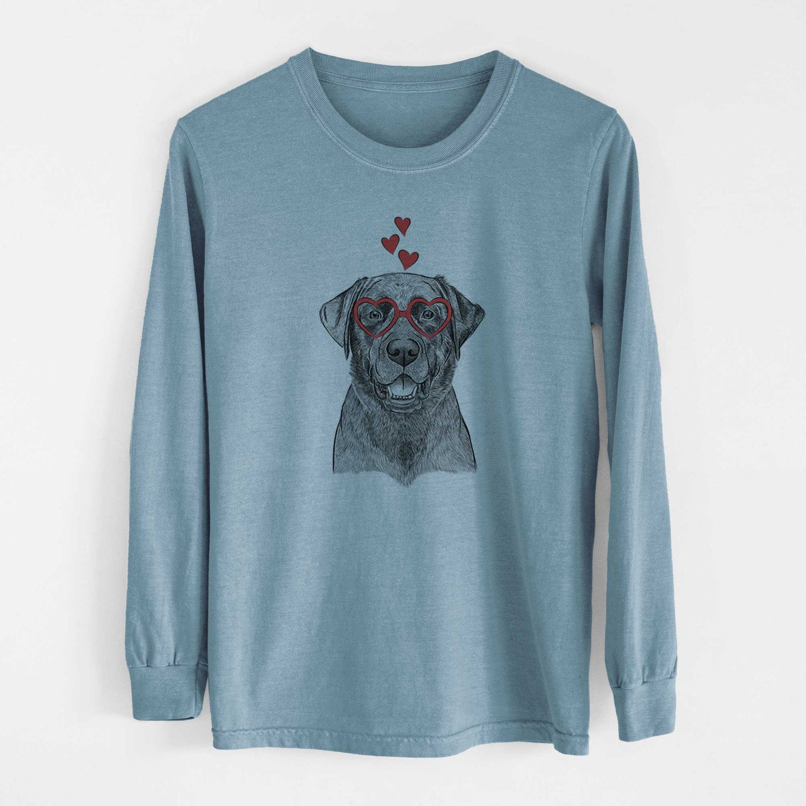 Valentine Heath the Black Lab - Heavyweight 100% Cotton Long Sleeve