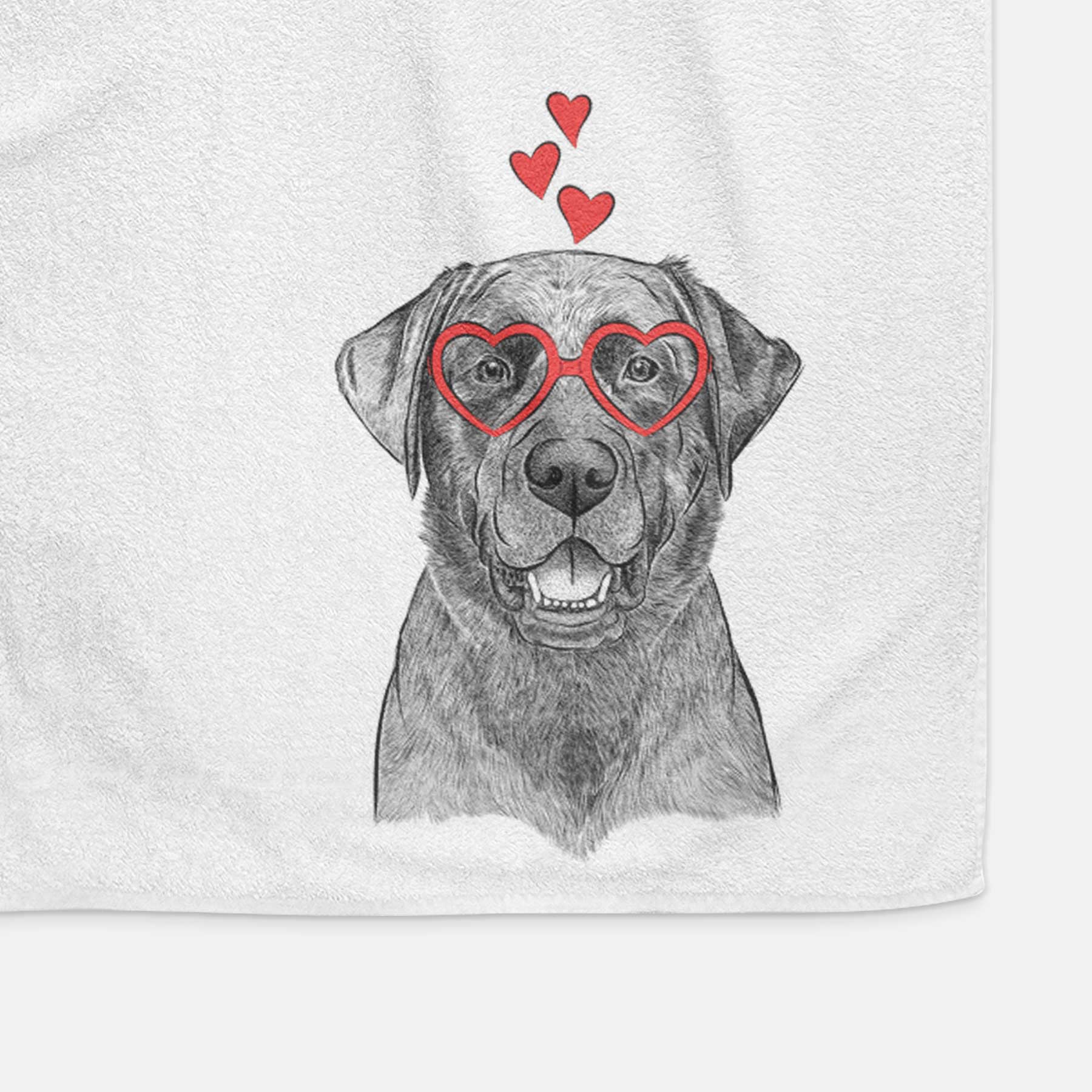 Heath the Black Lab Decorative Hand Towel