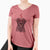 Valentine Heath the Black Lab - Women's V-neck Shirt