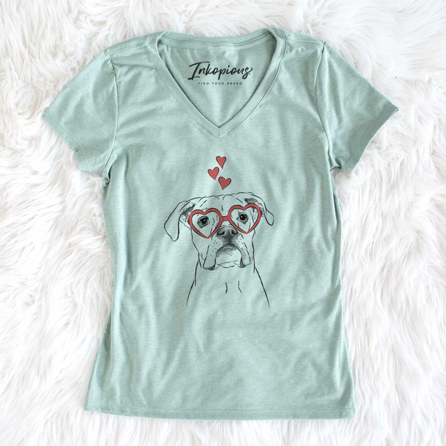 Valentine Henley the Boxer - Women's V-neck Shirt