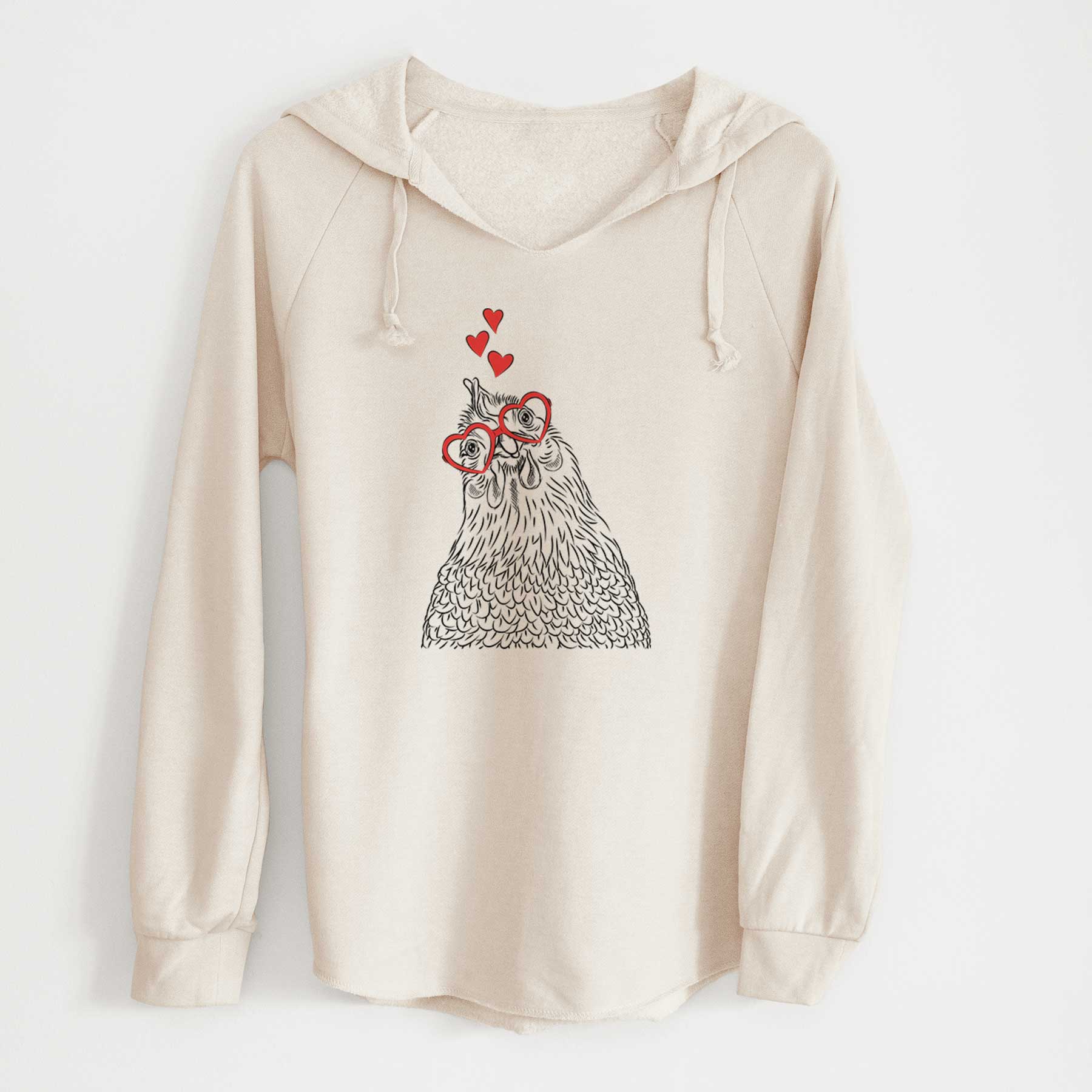 Valentine Henrietta the Chicken - Cali Wave Hooded Sweatshirt