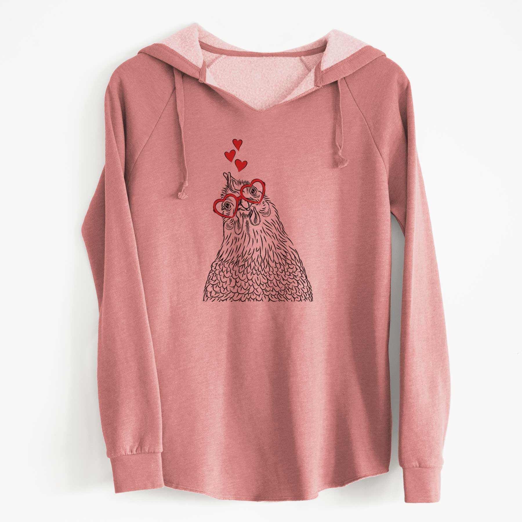 Valentine Henrietta the Chicken - Cali Wave Hooded Sweatshirt