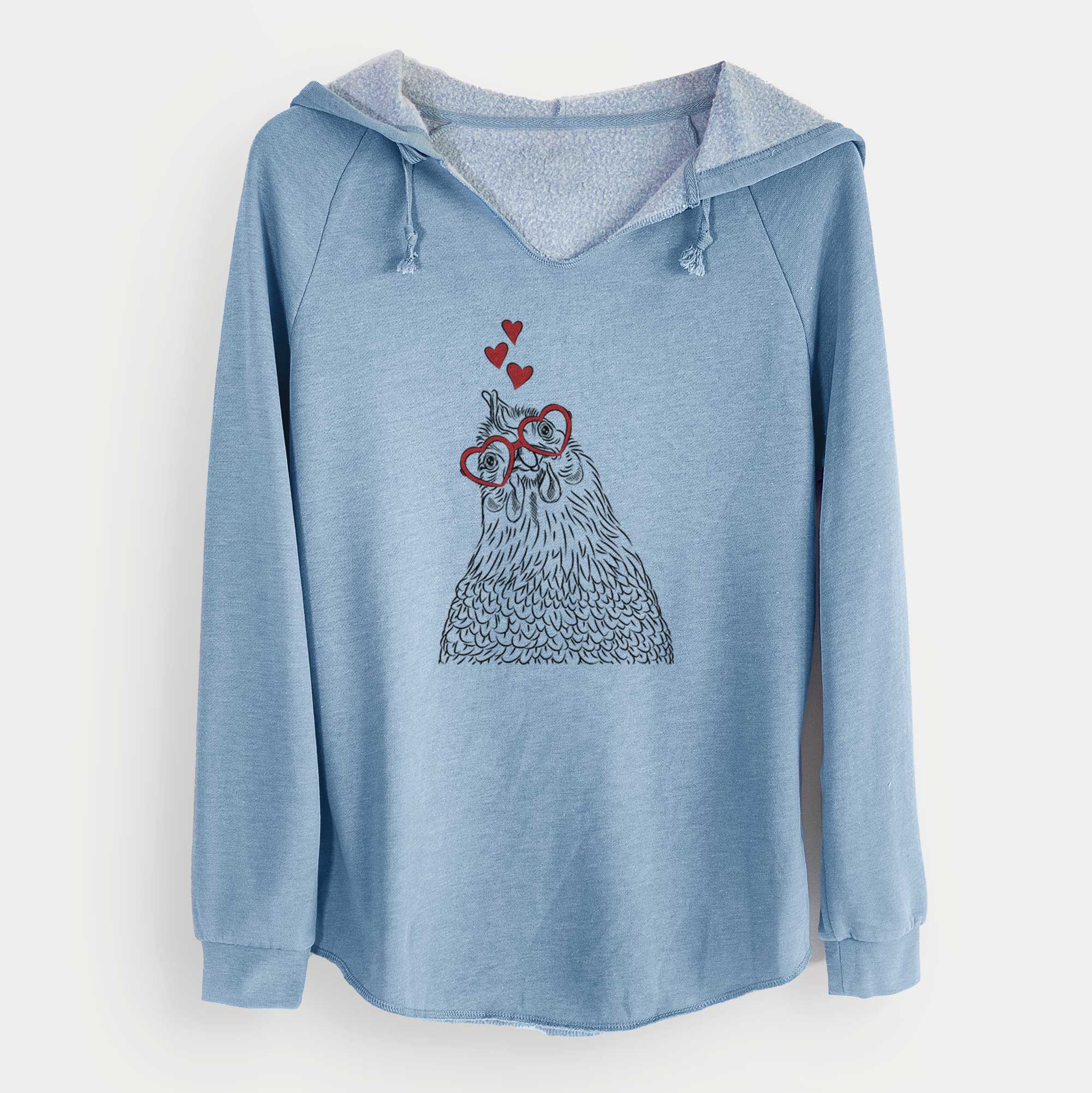 Valentine Henrietta the Chicken - Cali Wave Hooded Sweatshirt